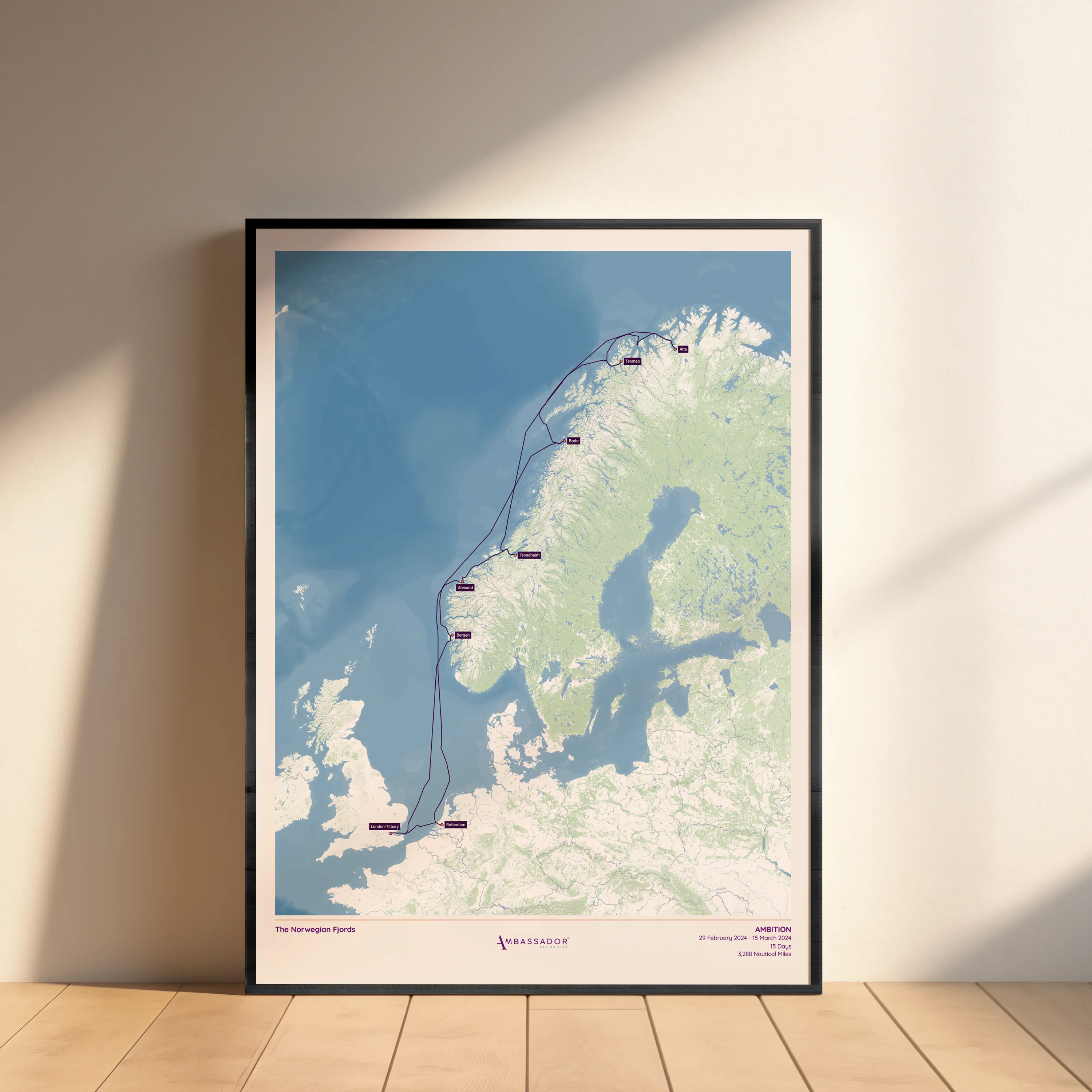 Ambassador Cruise Line Map - Image 3