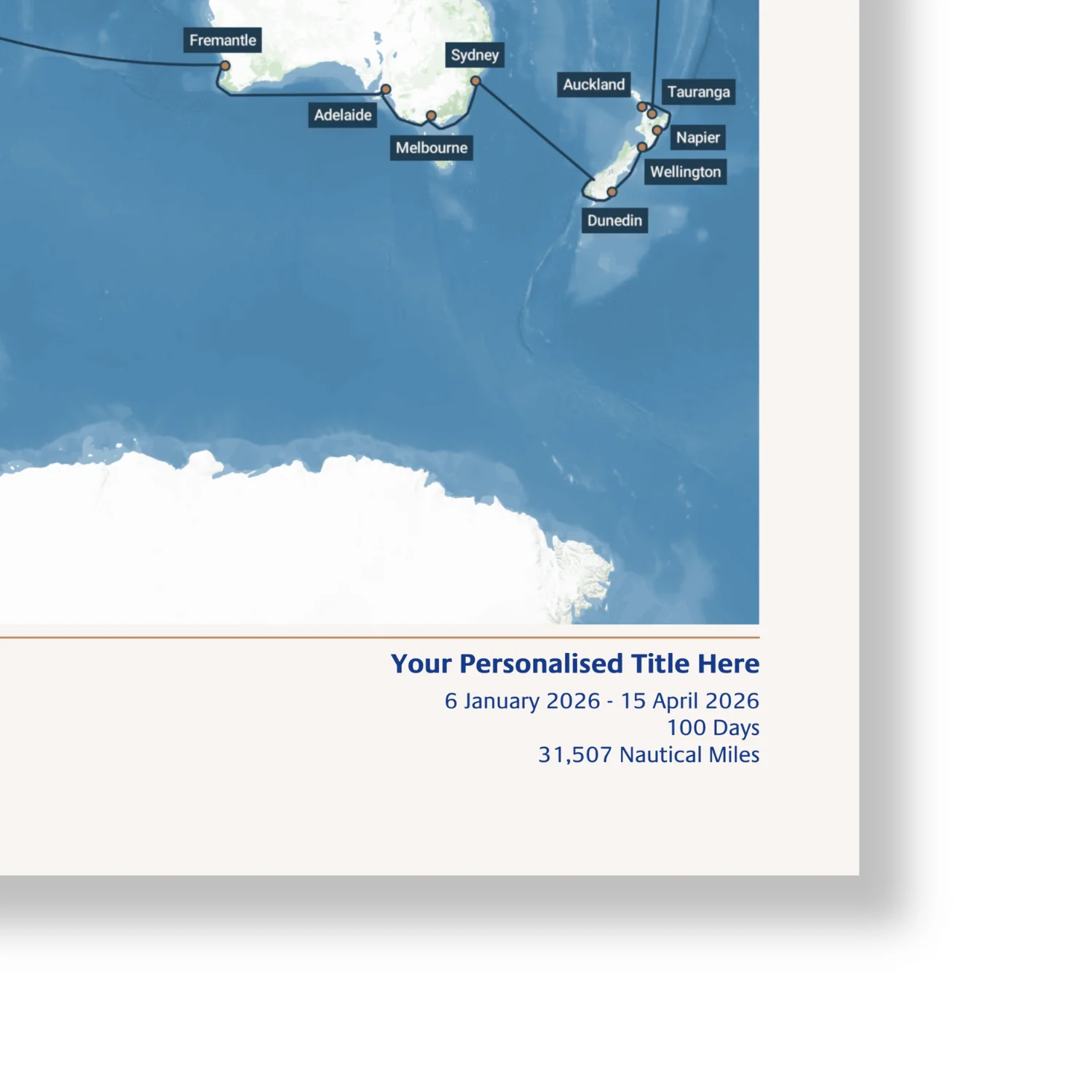 Special Edition Map of Arcadia's World Cruise 2026 - Image 6