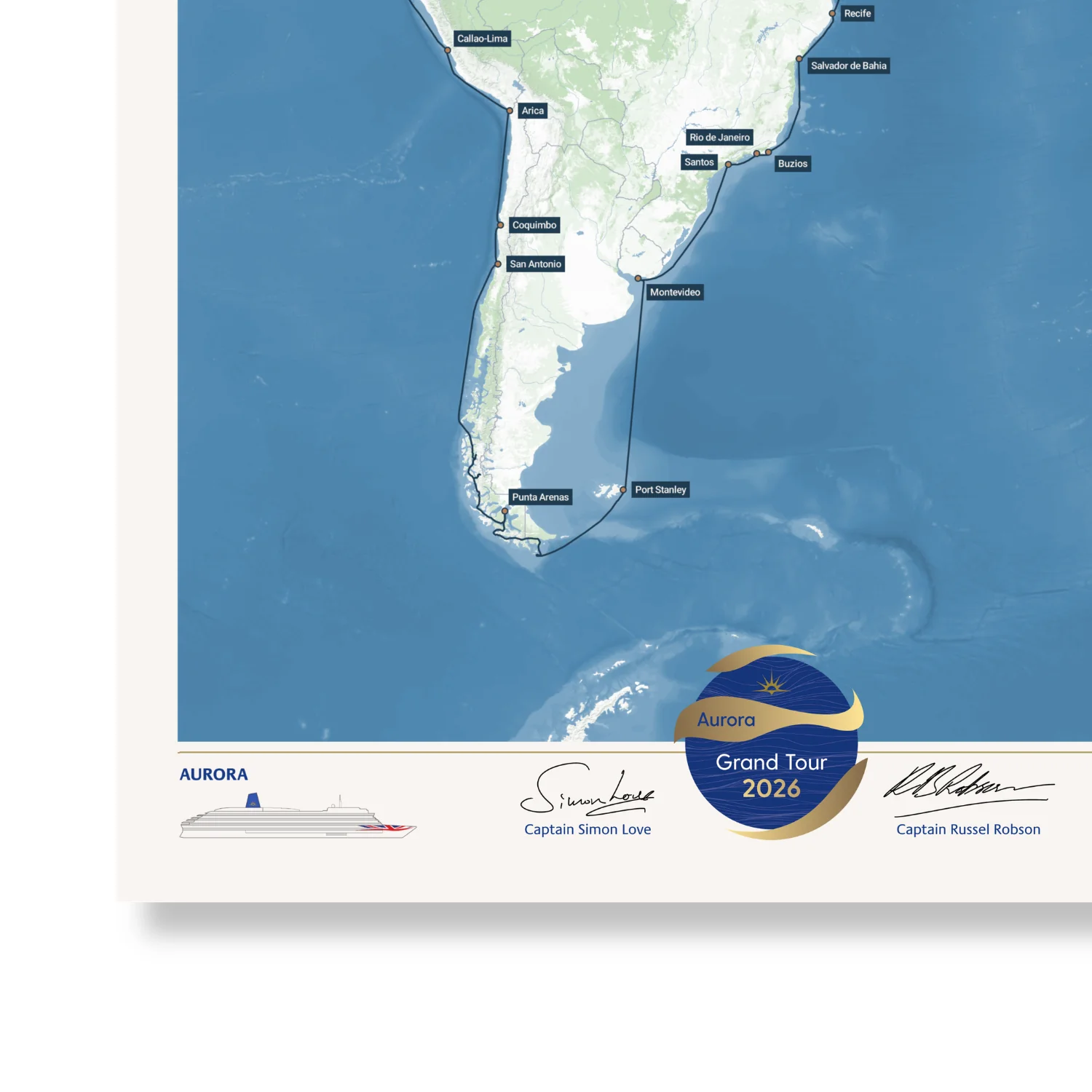 Special Edition Map of Aurora's Grand Tour 2026 - Image 4