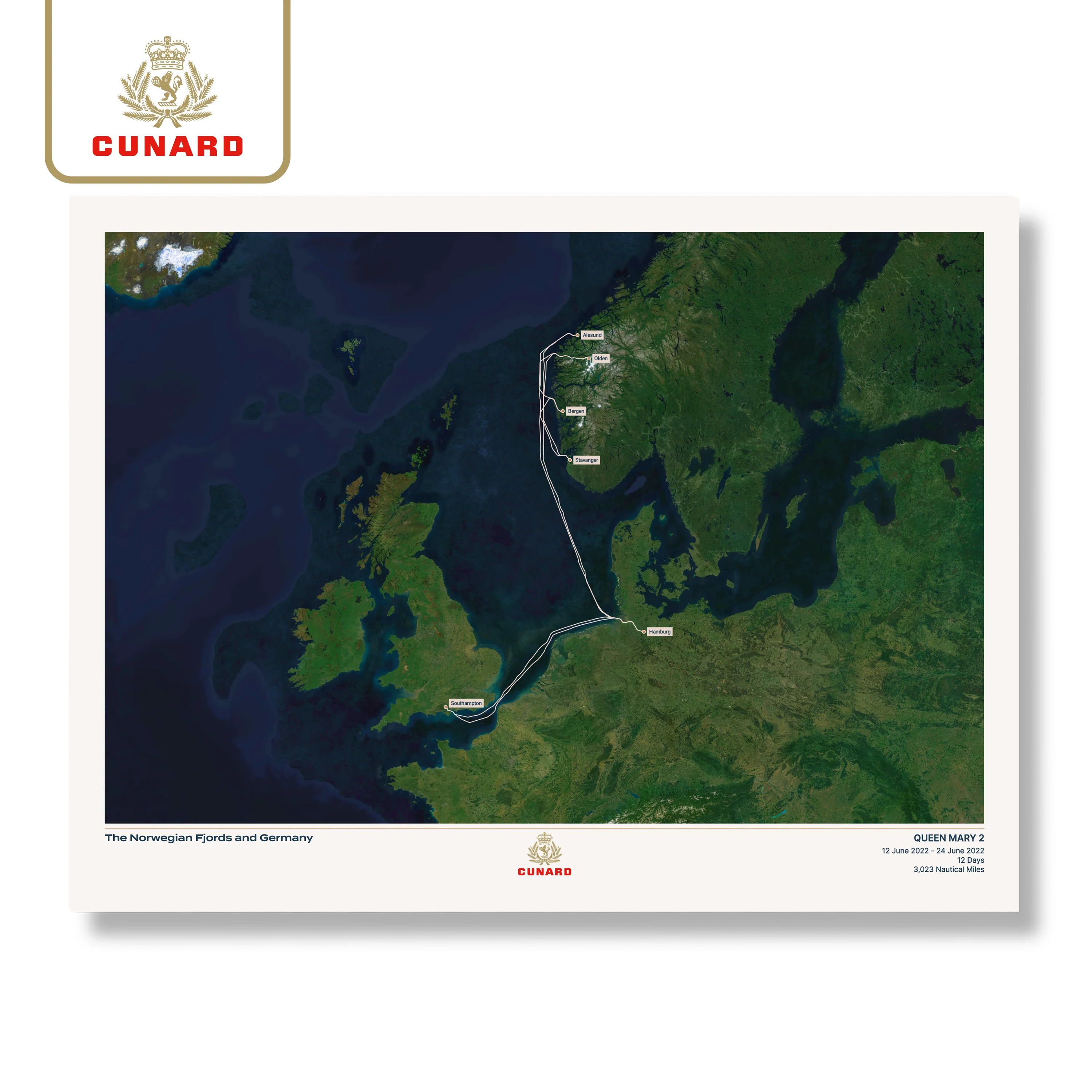 The Cunard Cruise Map - Satellite - Image 24