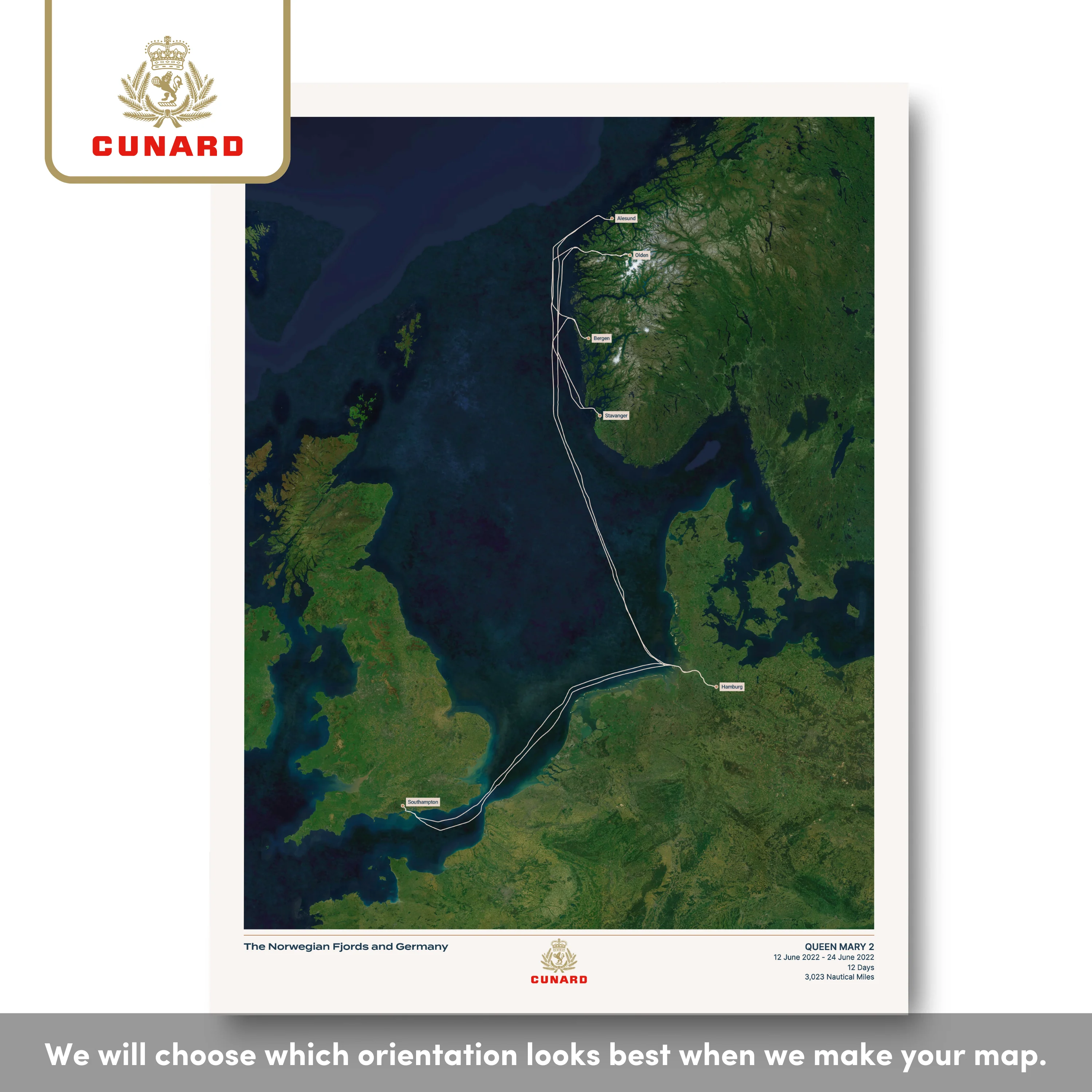 The Cunard Cruise Map - Satellite - Image 26