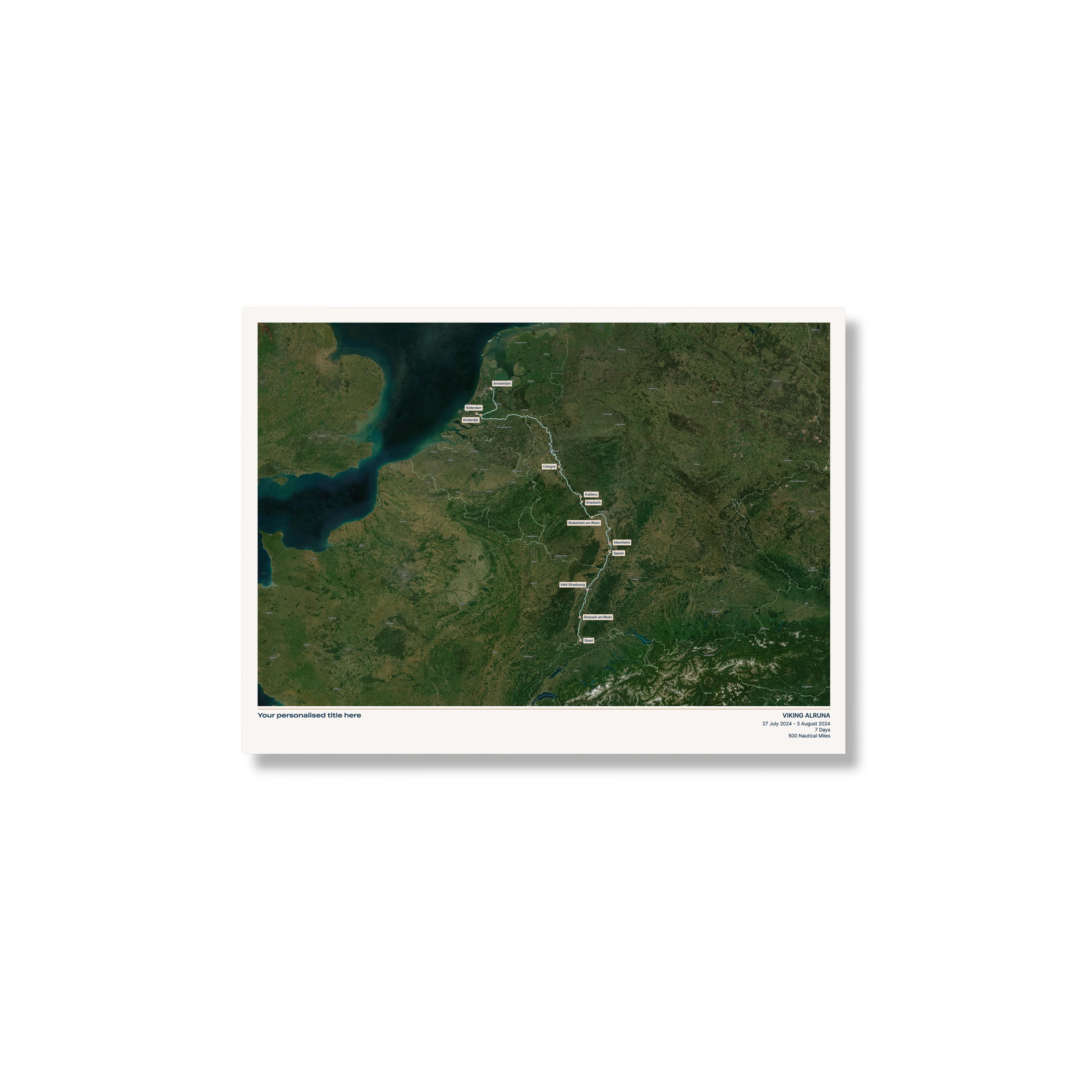 Custom River Cruise Map - Satellite - Image 15