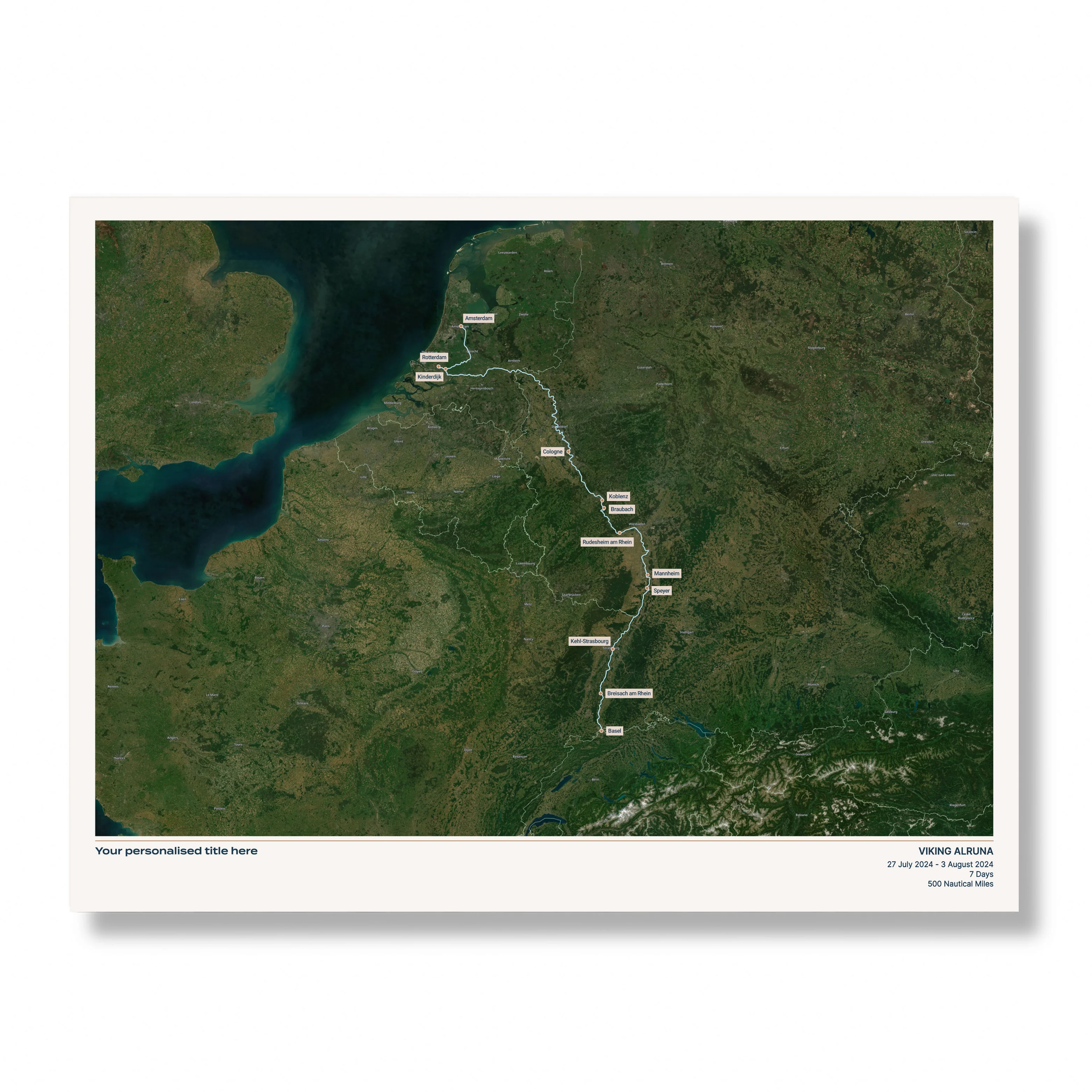 Custom River Cruise Map - Satellite - Image 19