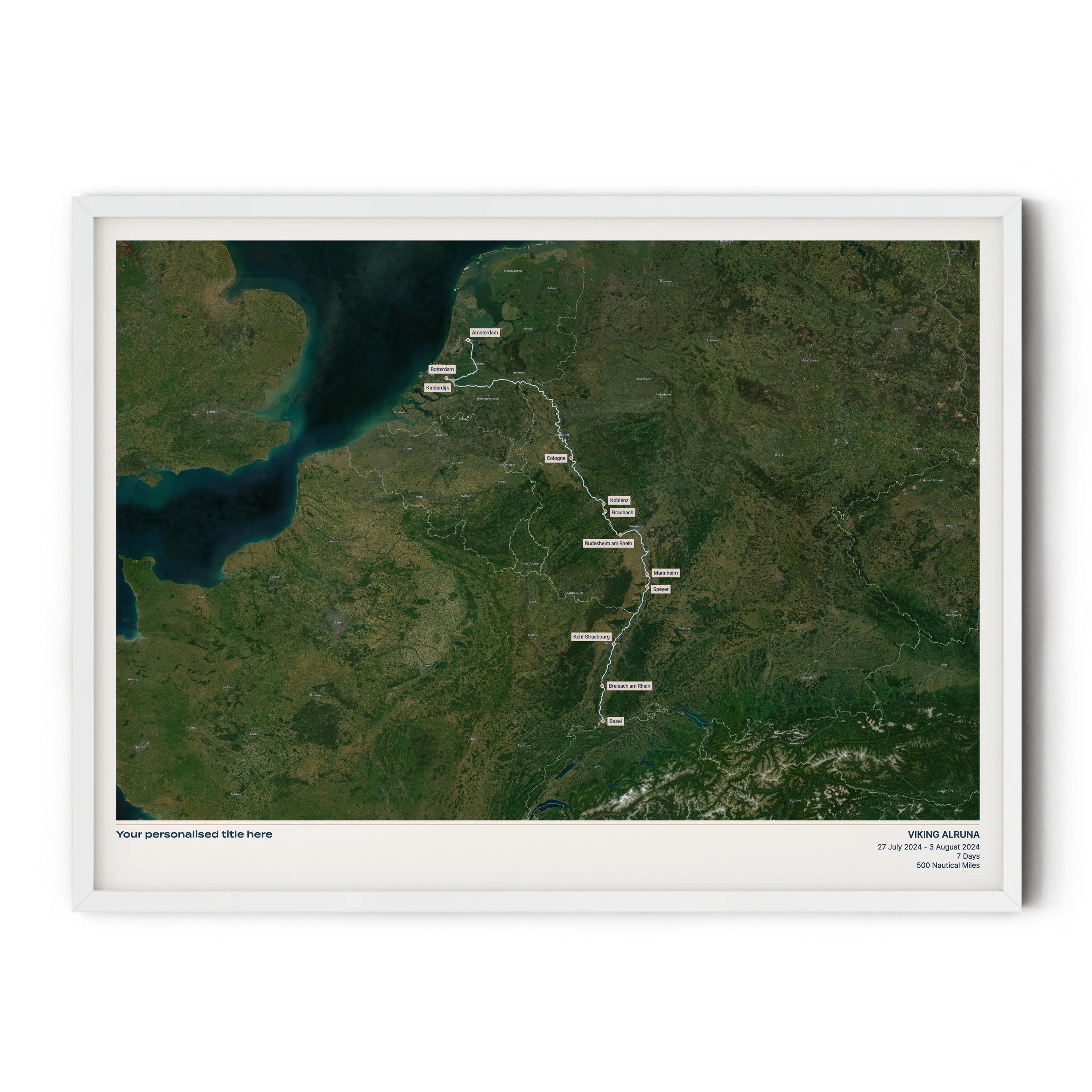 Custom River Cruise Map - Satellite - Image 22