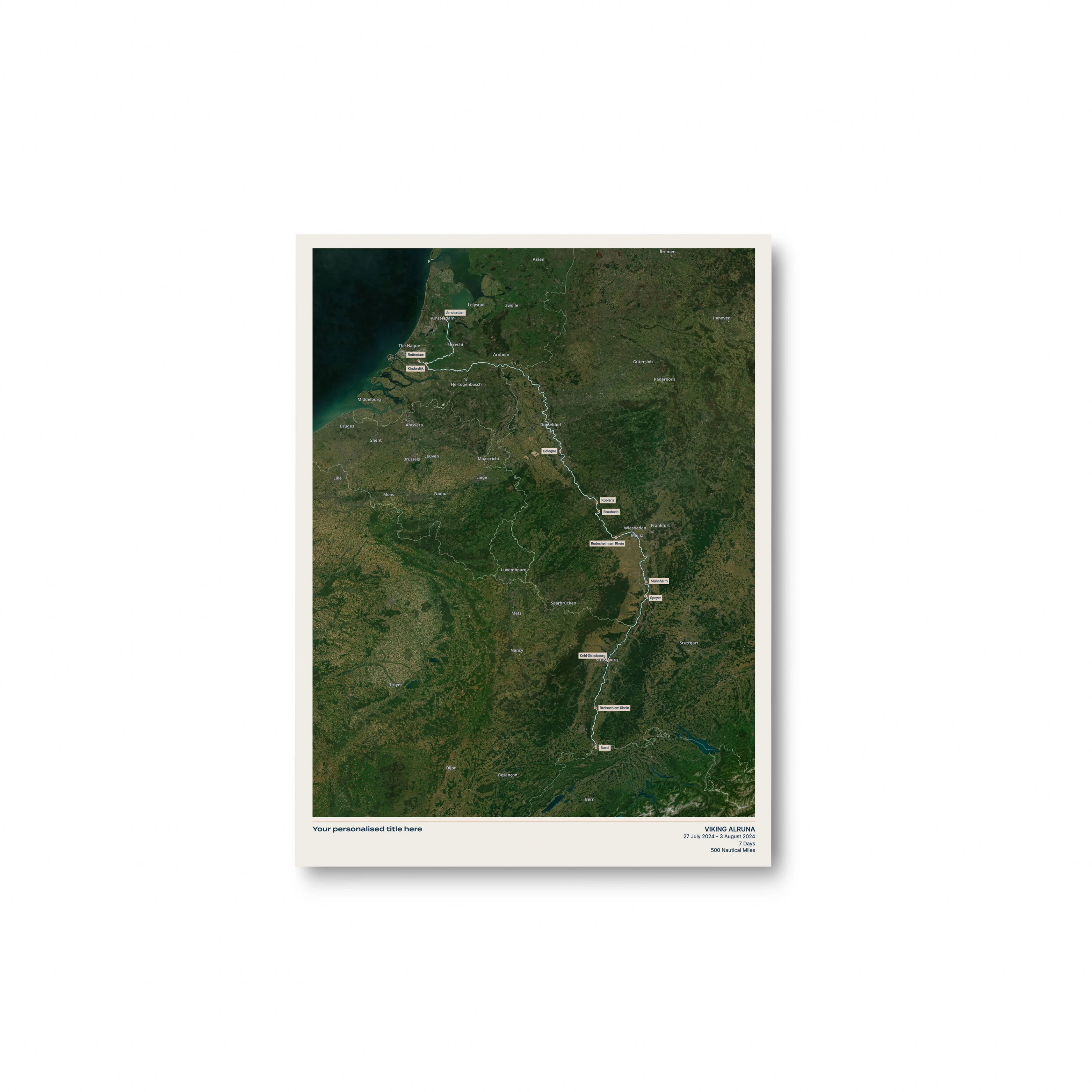 Custom River Cruise Map - Satellite - Image 24