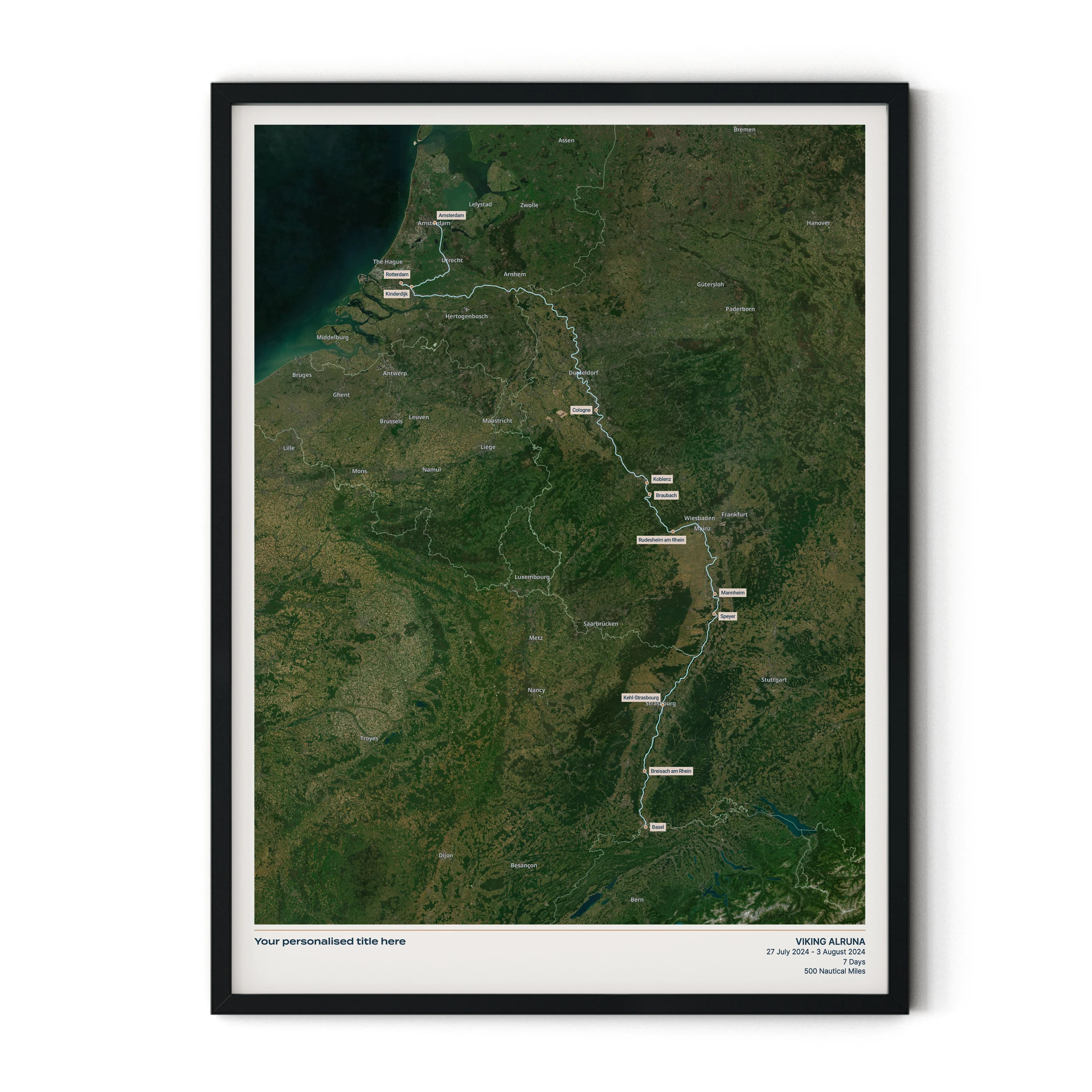 Custom River Cruise Map - Satellite - Image 29