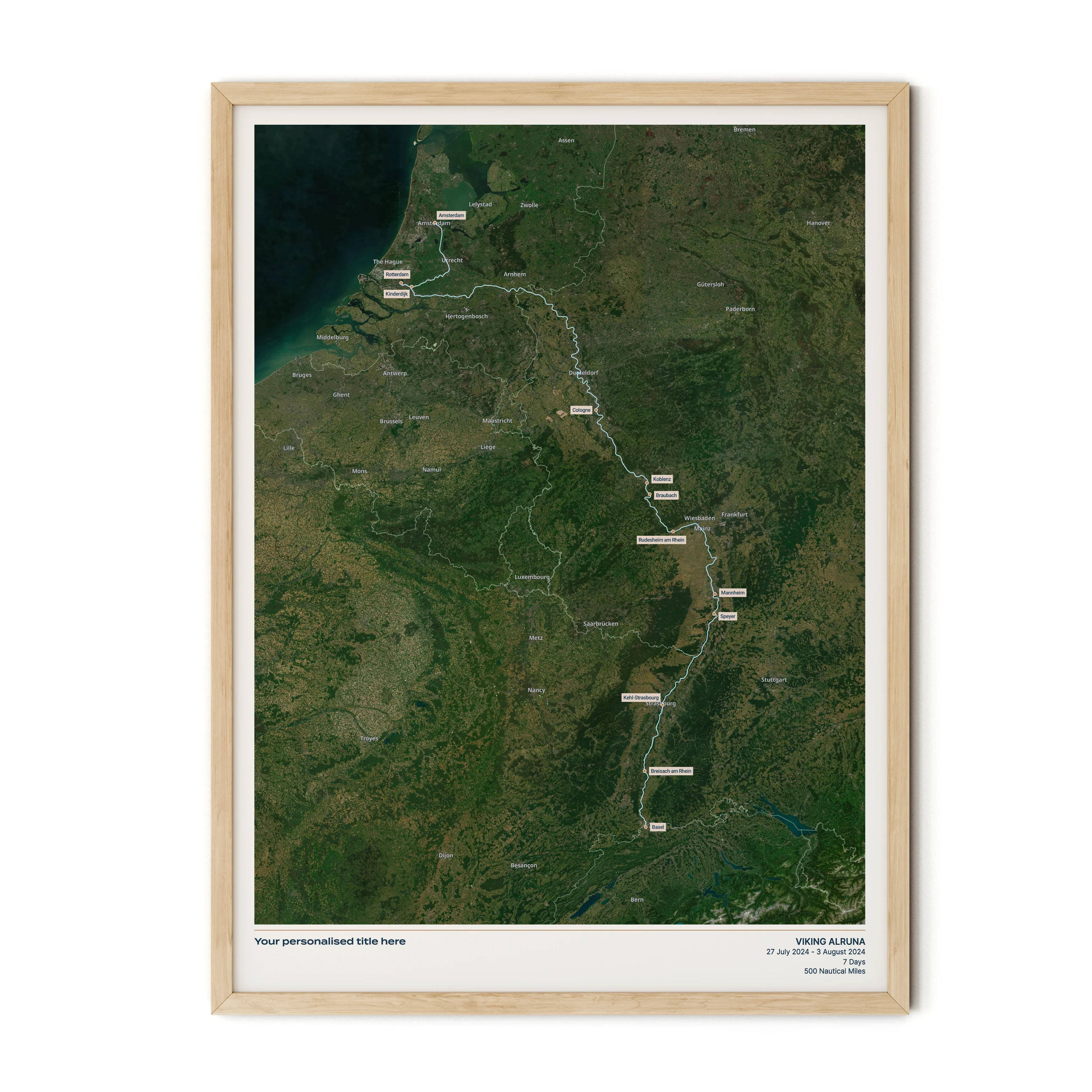 Custom River Cruise Map - Satellite - Image 30