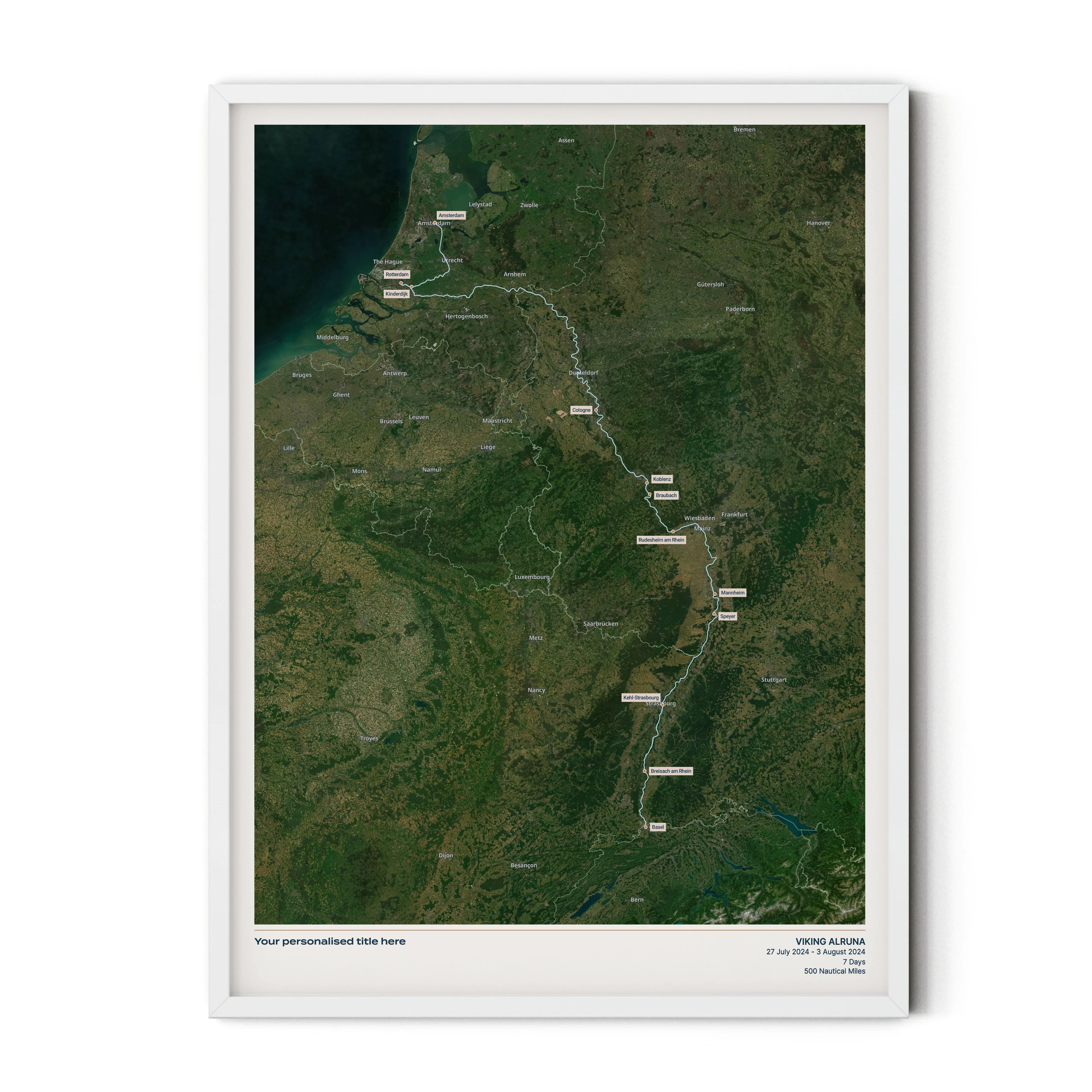 Custom River Cruise Map - Satellite - Image 31