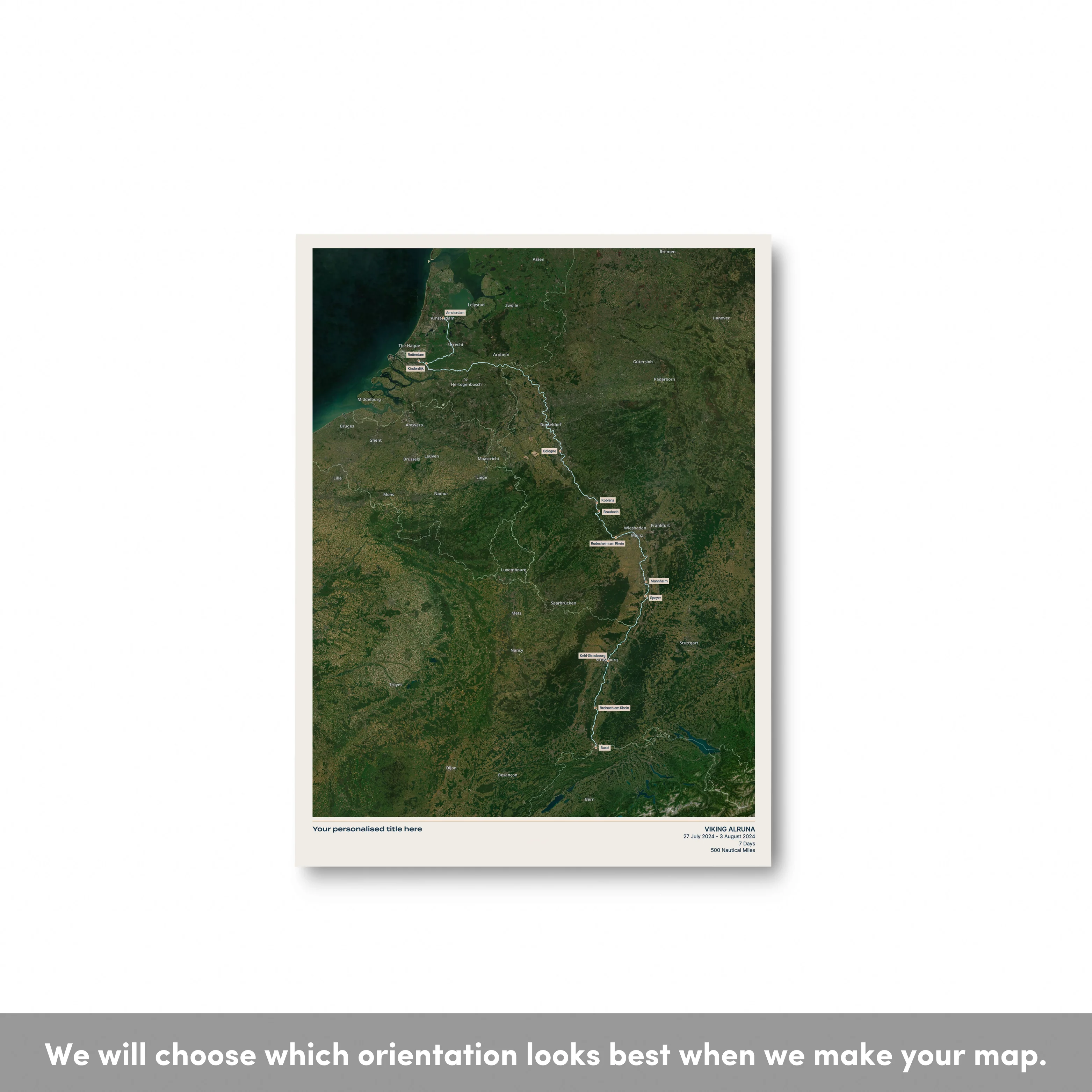 Custom River Cruise Map - Satellite - Image 33