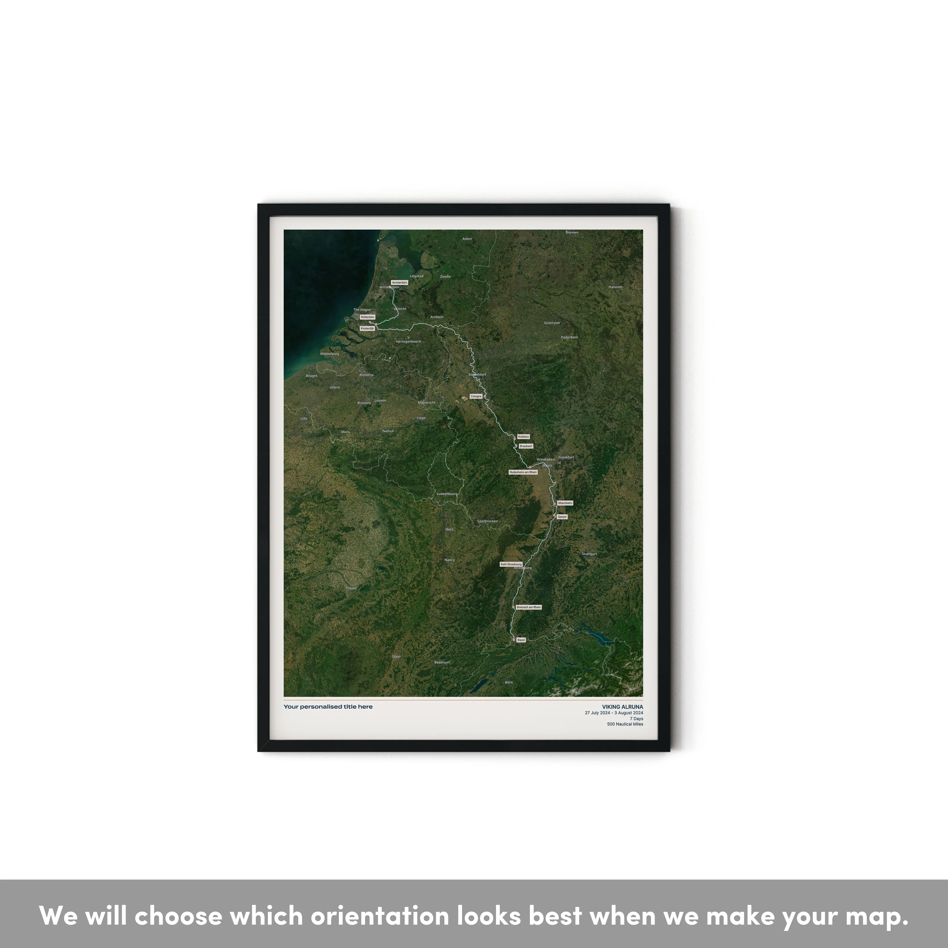 Custom River Cruise Map - Satellite - Image 34