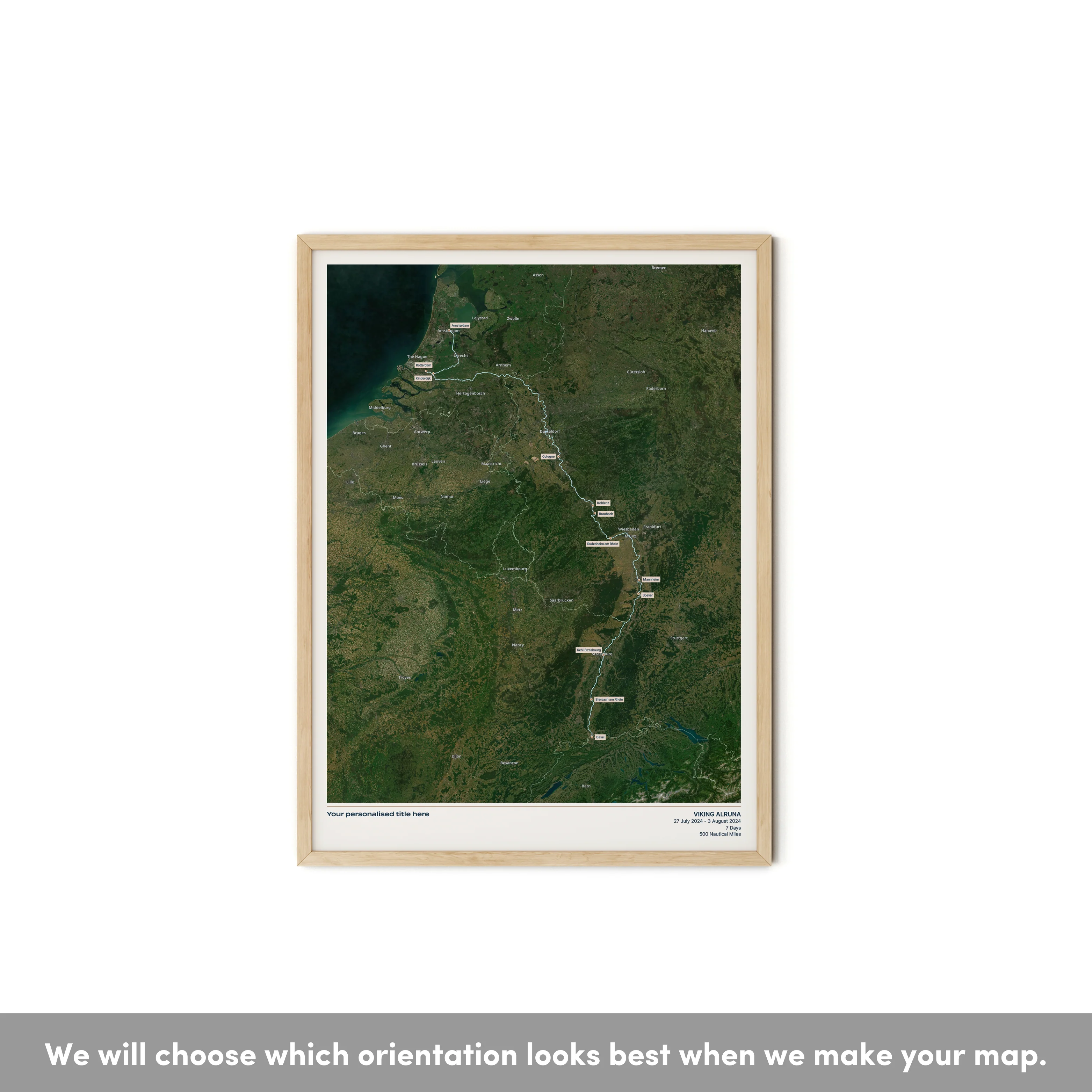 Custom River Cruise Map - Satellite - Image 35