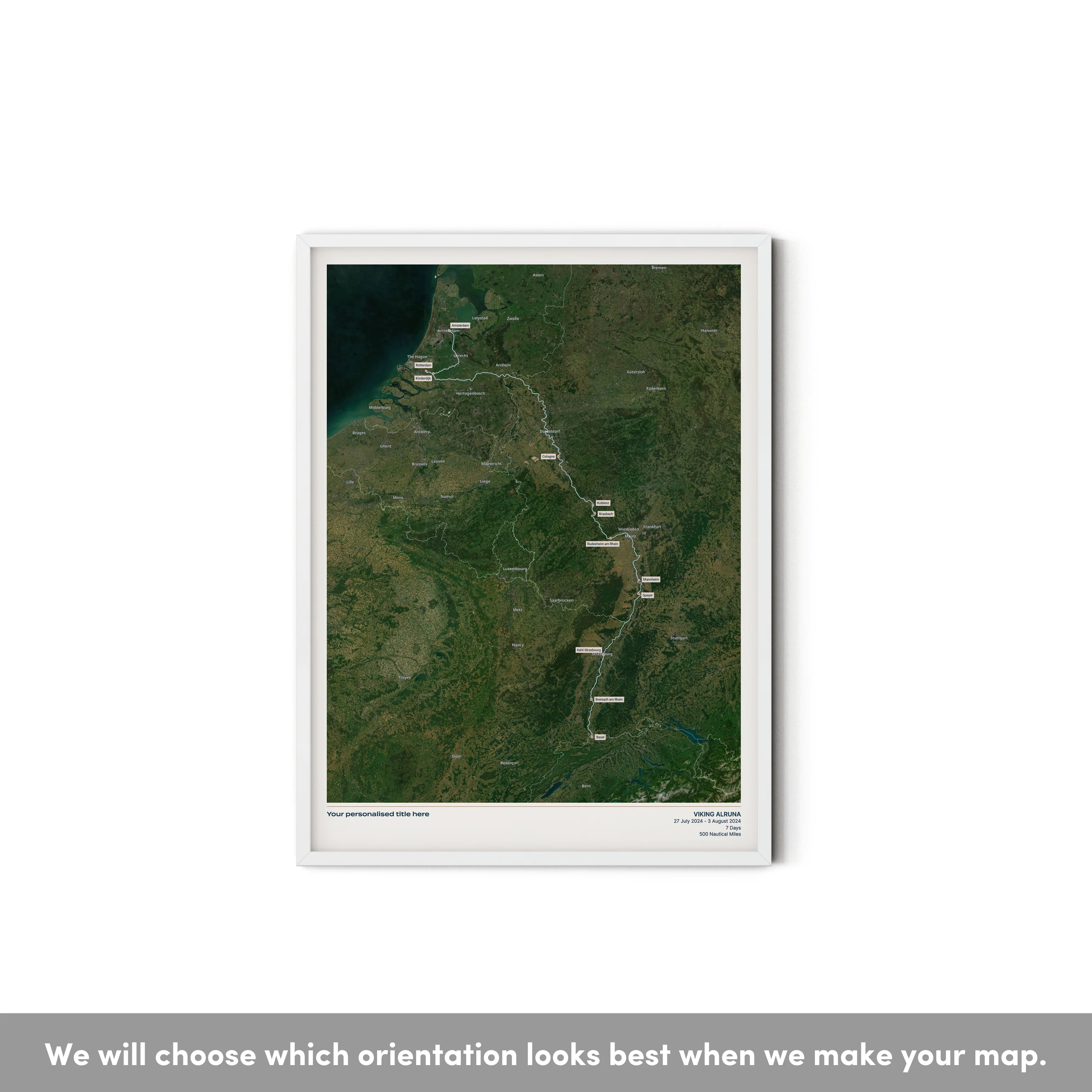 Custom River Cruise Map - Satellite - Image 36