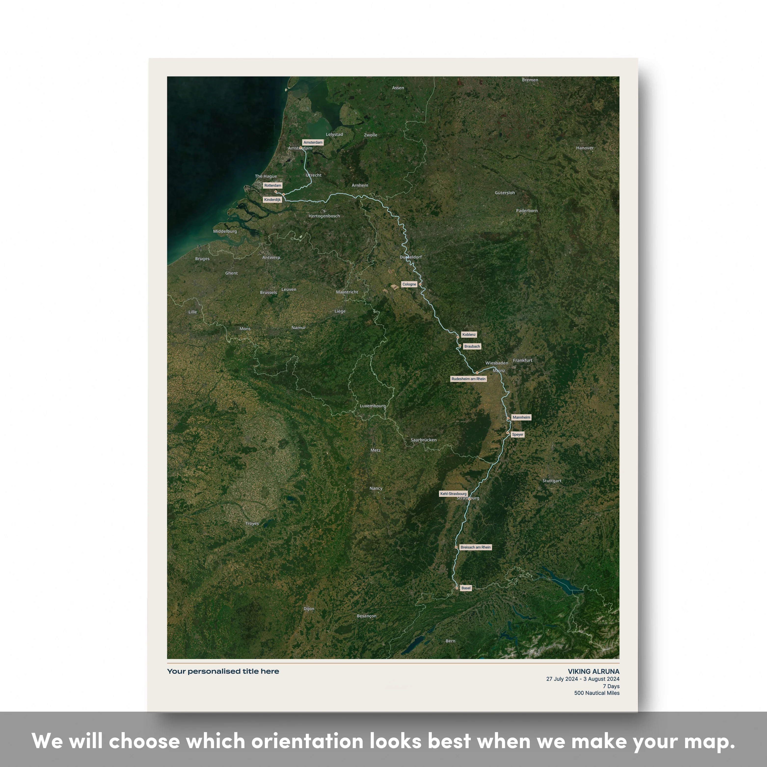 Custom River Cruise Map - Satellite - Image 37