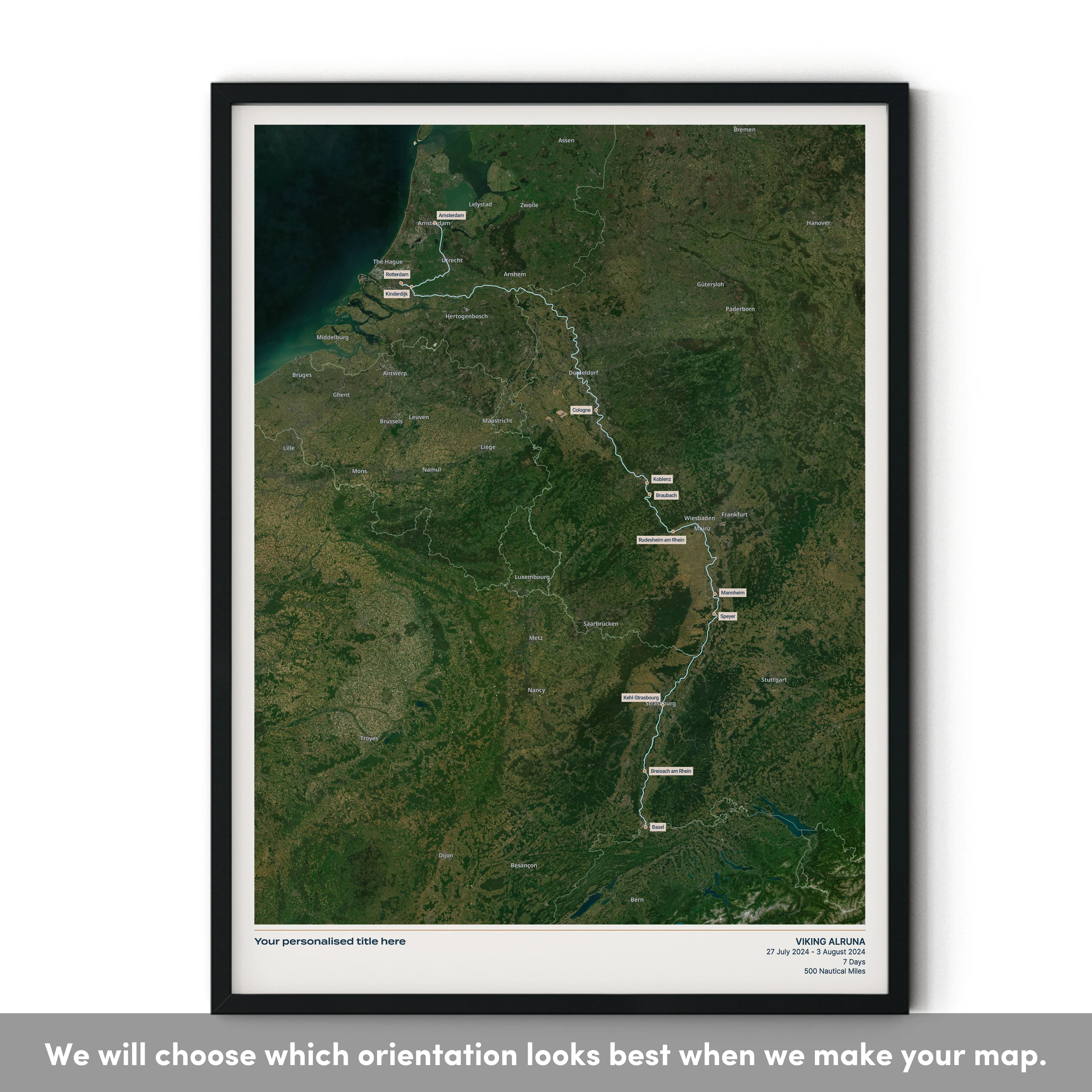 Custom River Cruise Map - Satellite - Image 38