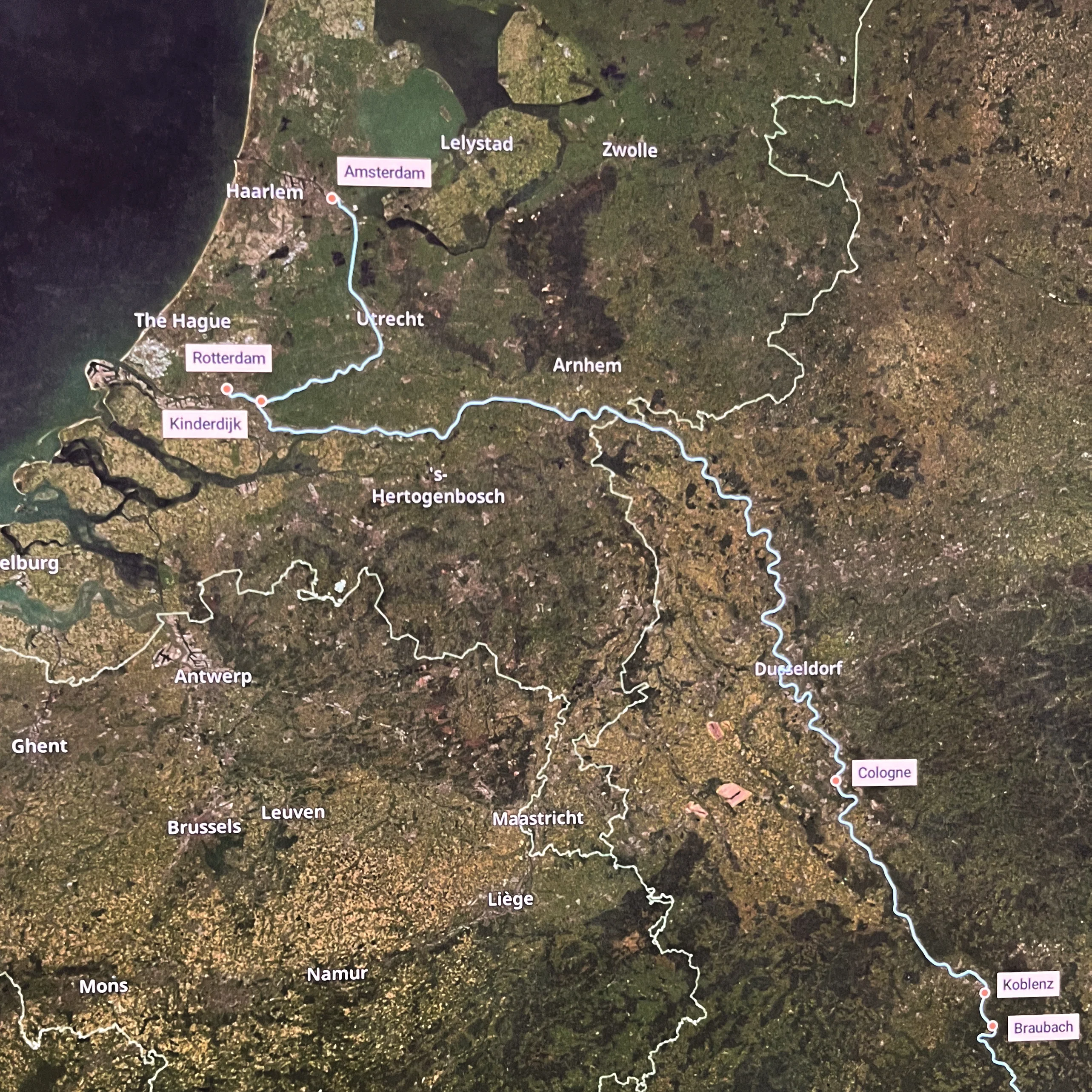 Custom River Cruise Map - Satellite - Image 4