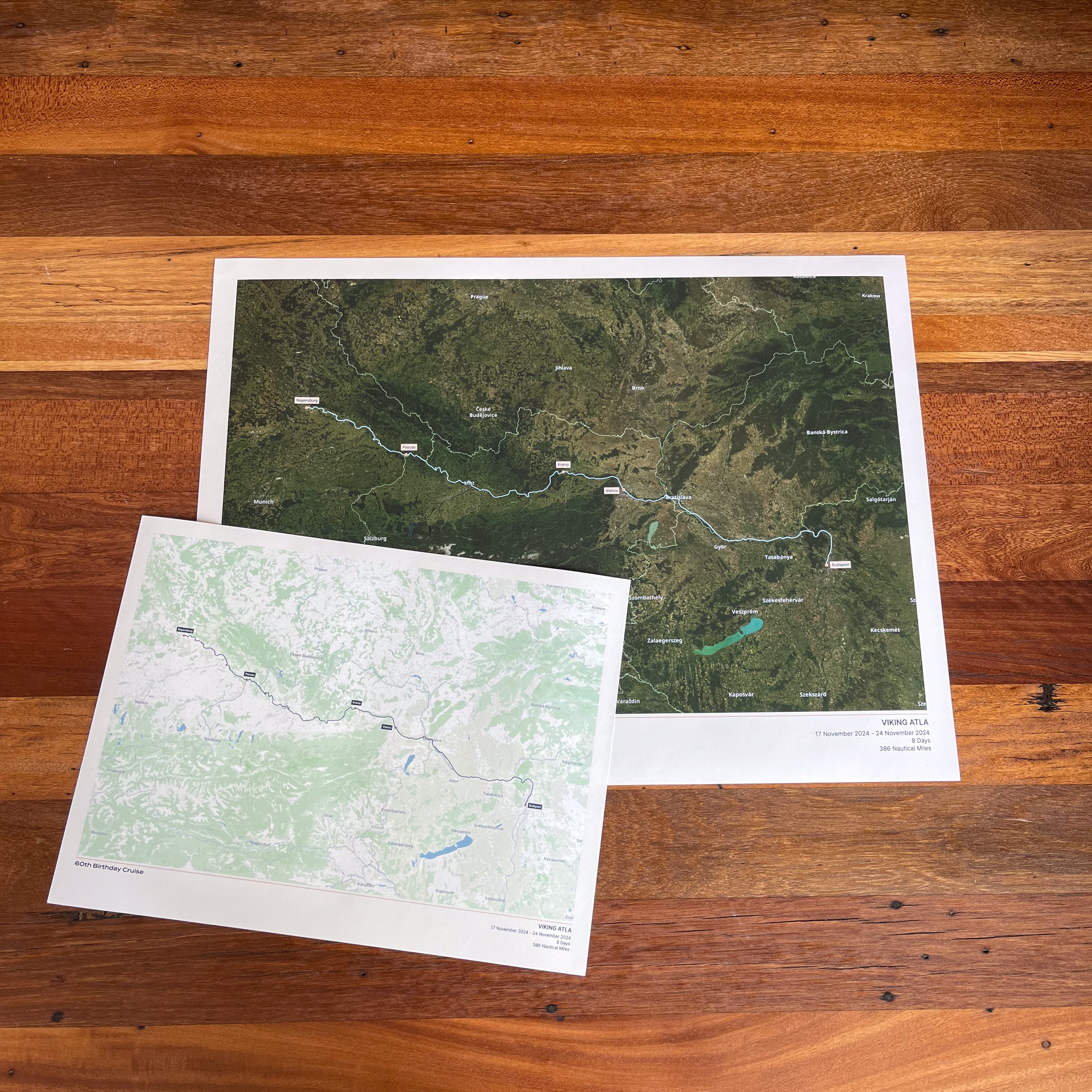 Custom River Cruise Map - Satellite - Image 7