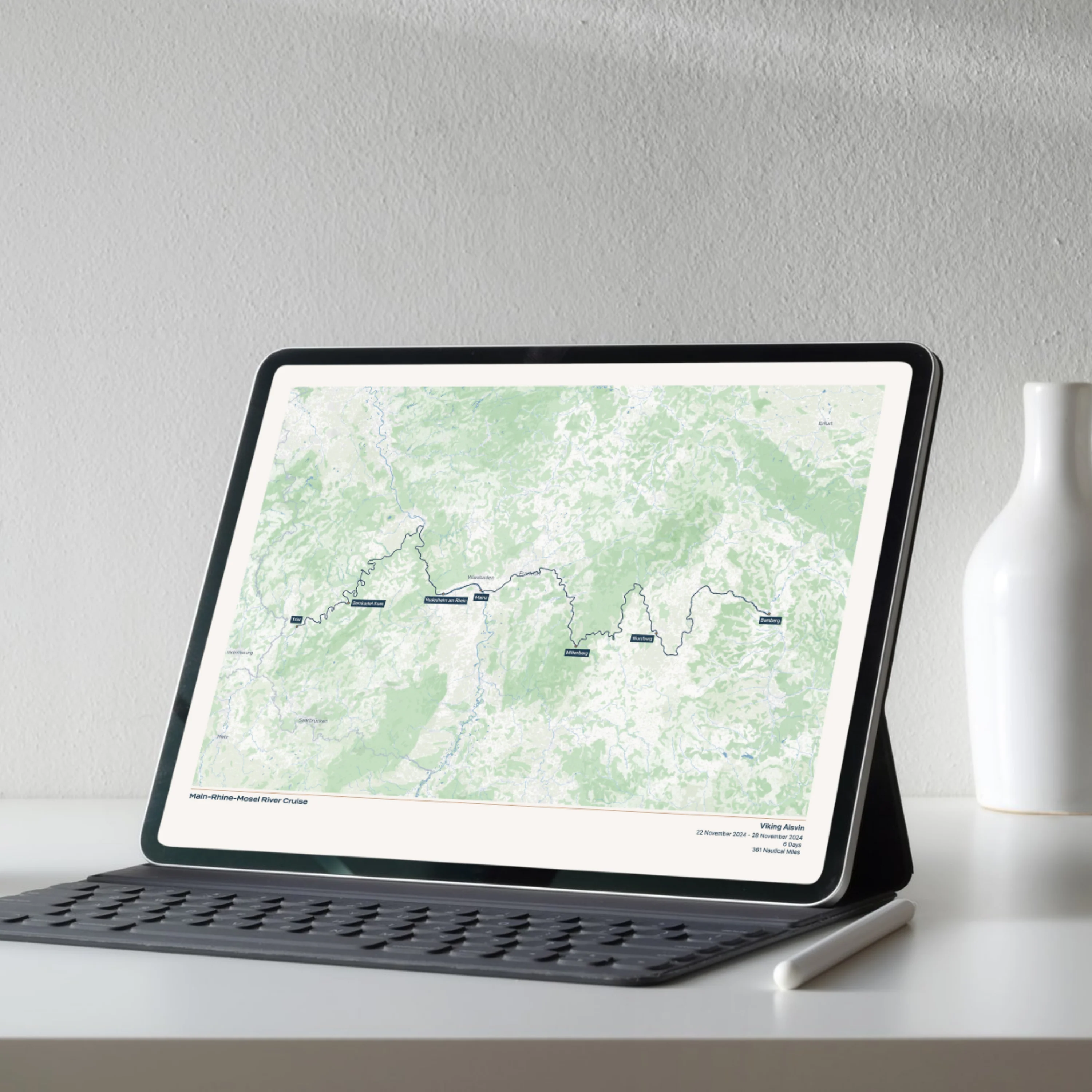 Digital Custom River Cruise Map - Image 6