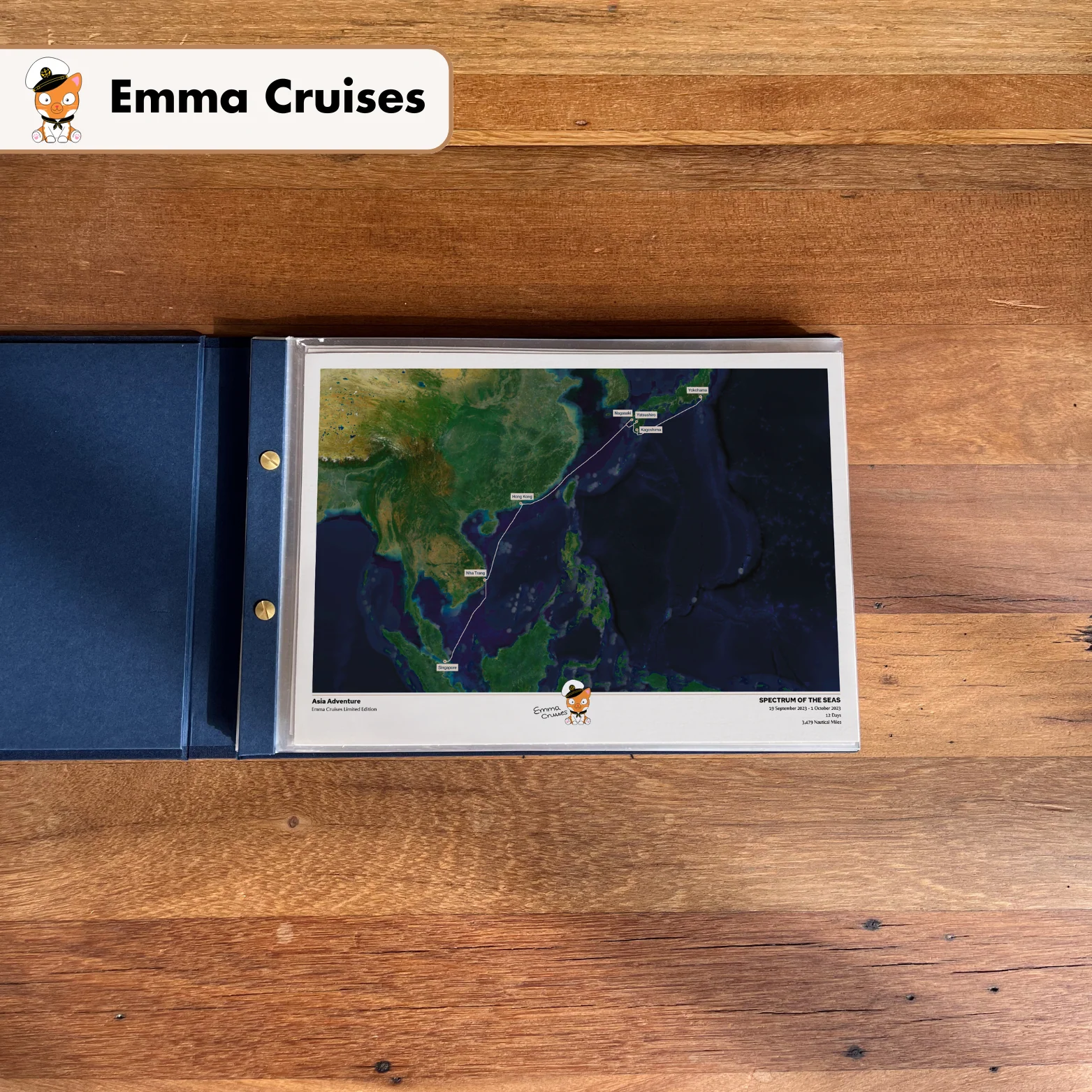 Emma Cruises Custom Cruise Map (Limited Edition) - Satellite - Image 17