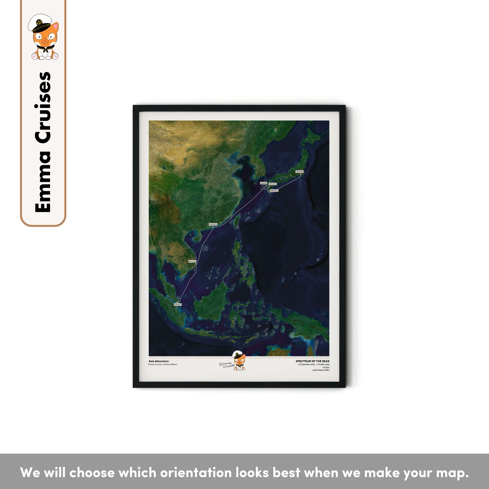 Emma Cruises Custom Cruise Map (Limited Edition) - Satellite - Image 28