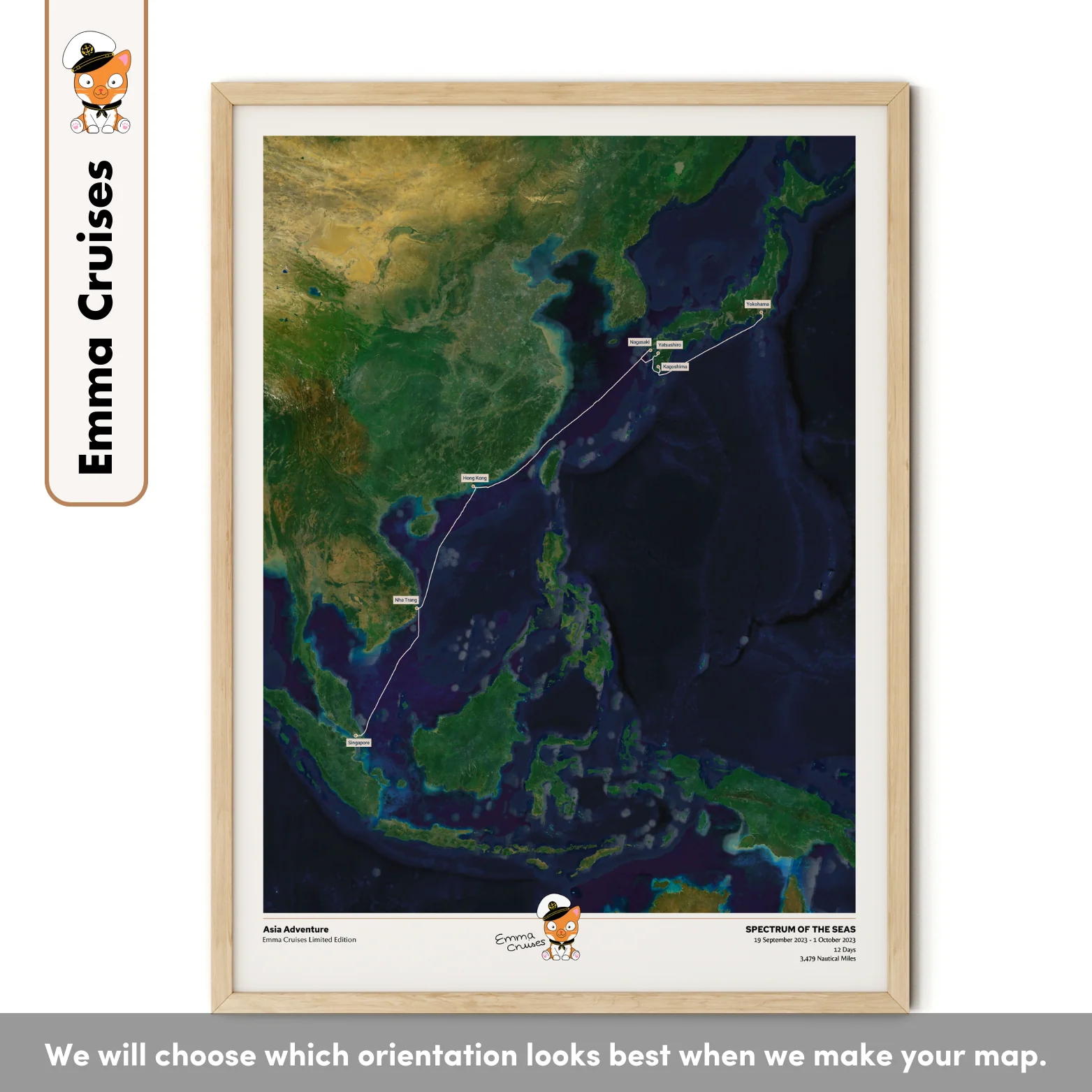 Emma Cruises Custom Cruise Map (Limited Edition) - Satellite - Image 33