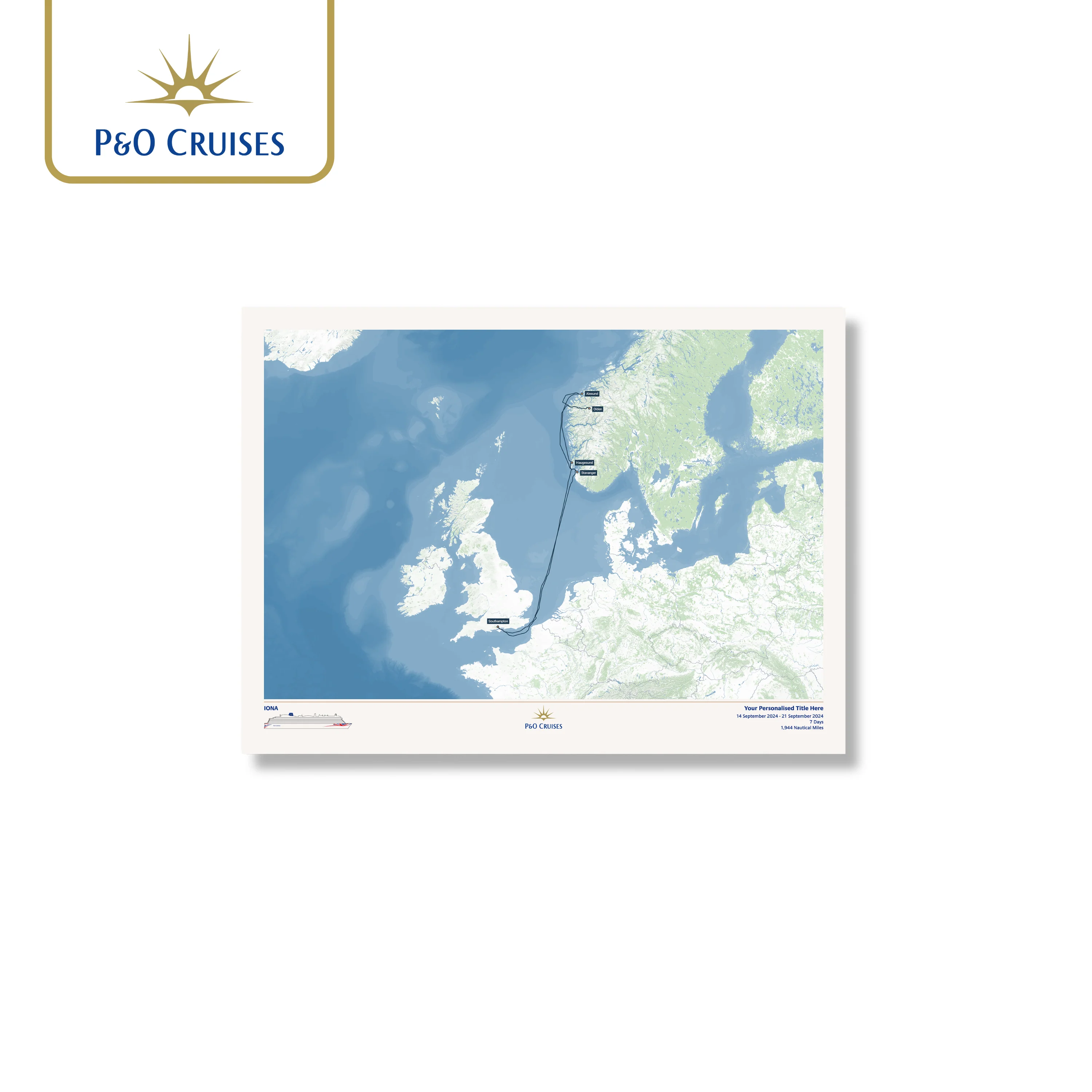 P&O Cruises Custom Cruise Map - Image 18