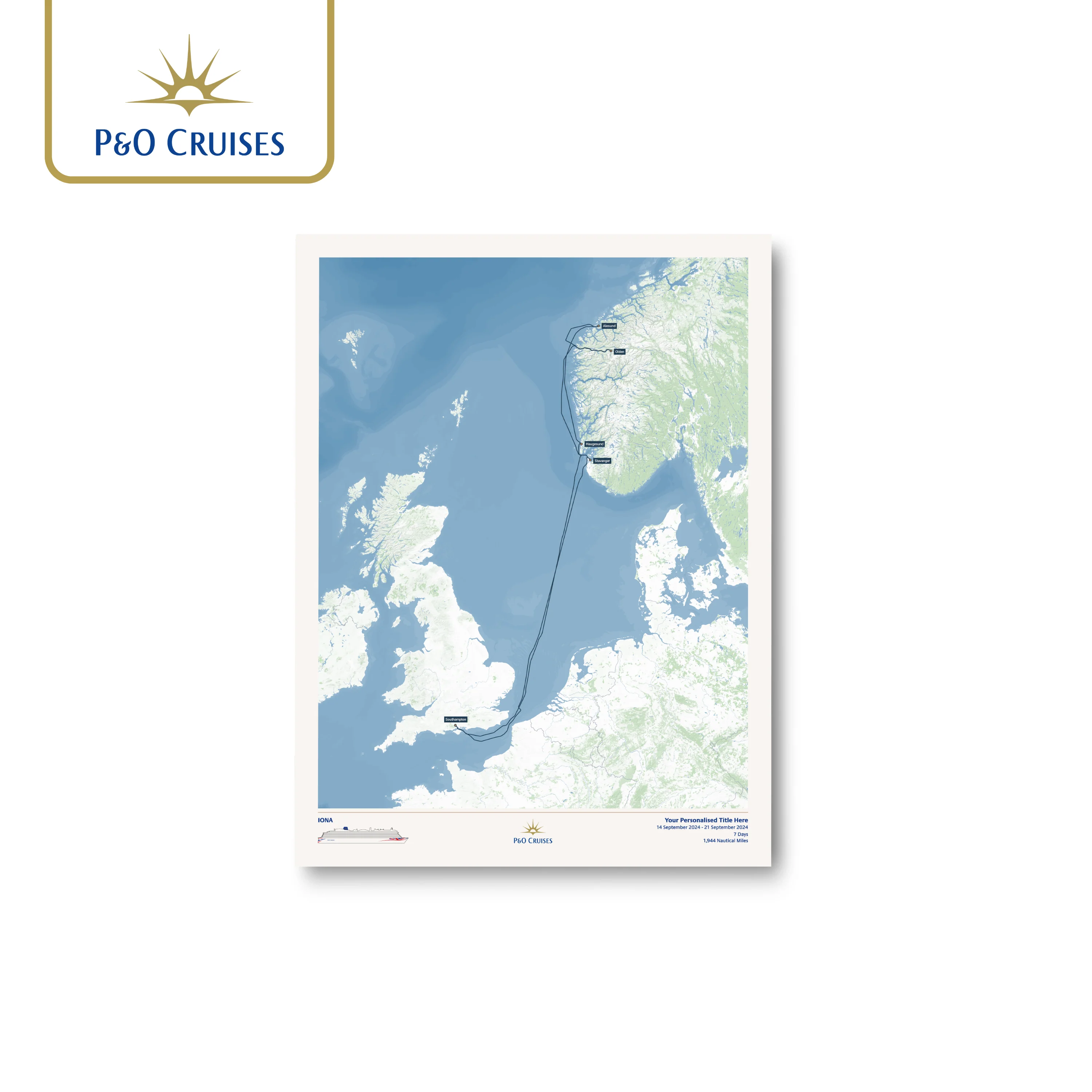 P&O Cruises Custom Cruise Map - Image 19
