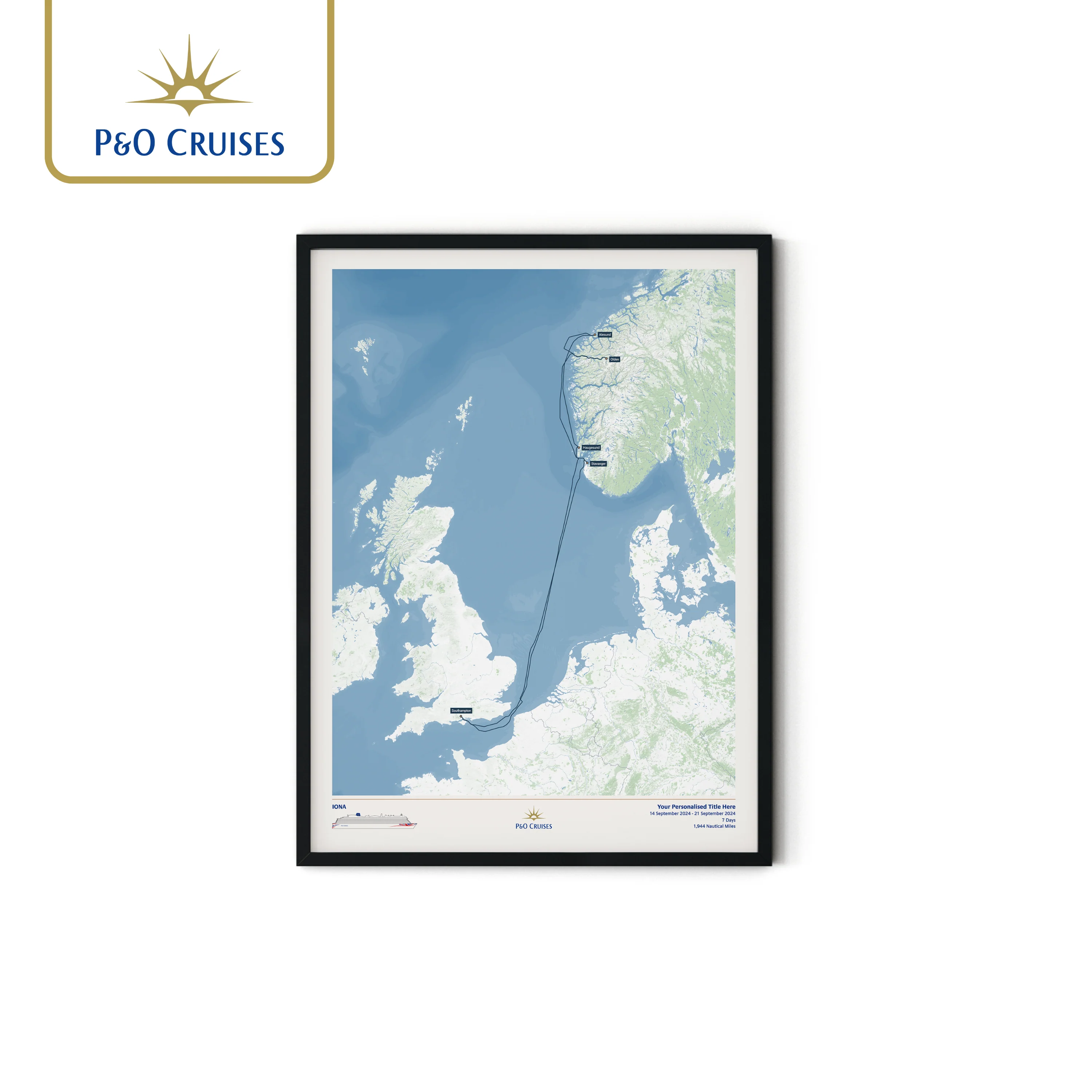 P&O Cruises Custom Cruise Map - Image 22