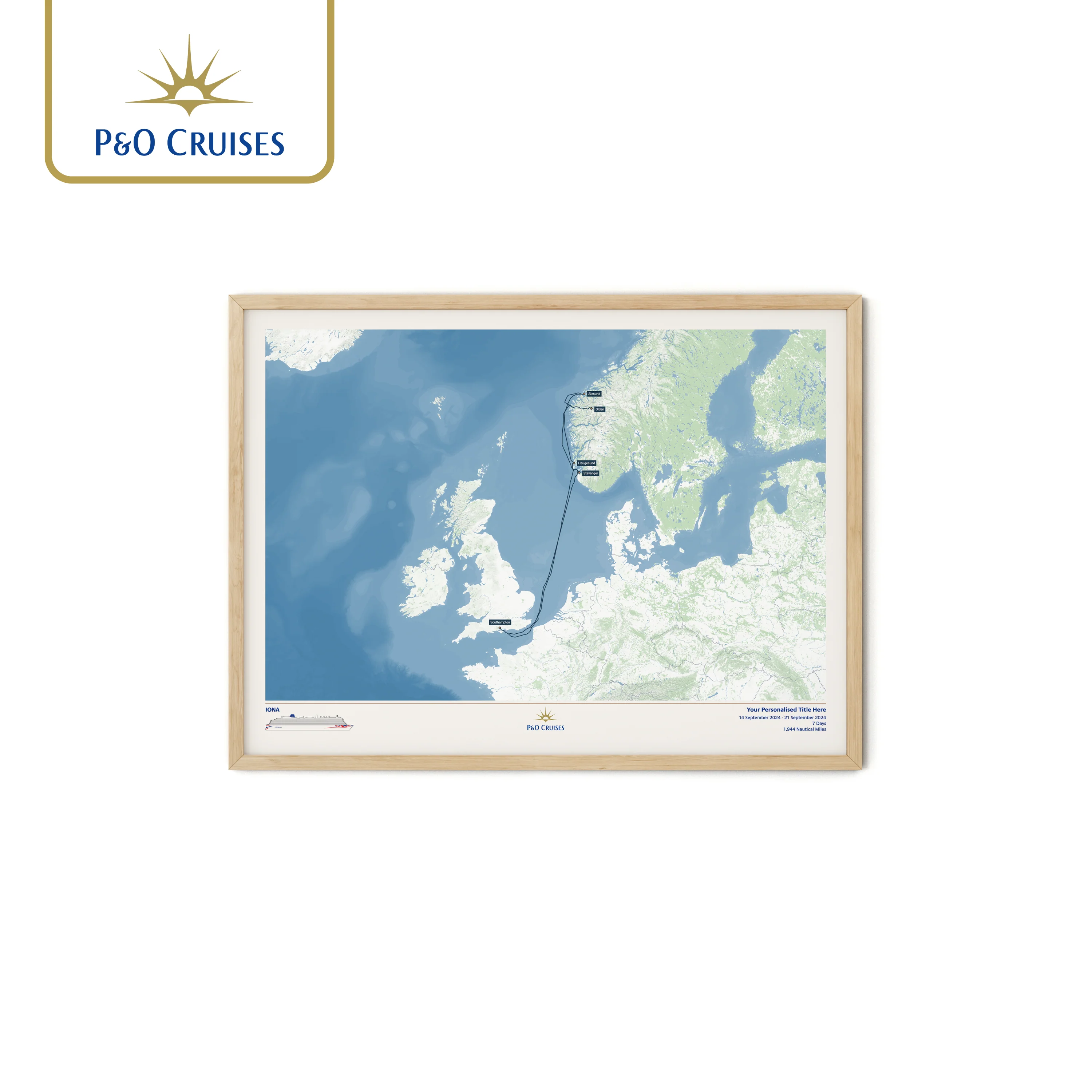 P&O Cruises Custom Cruise Map - Image 24
