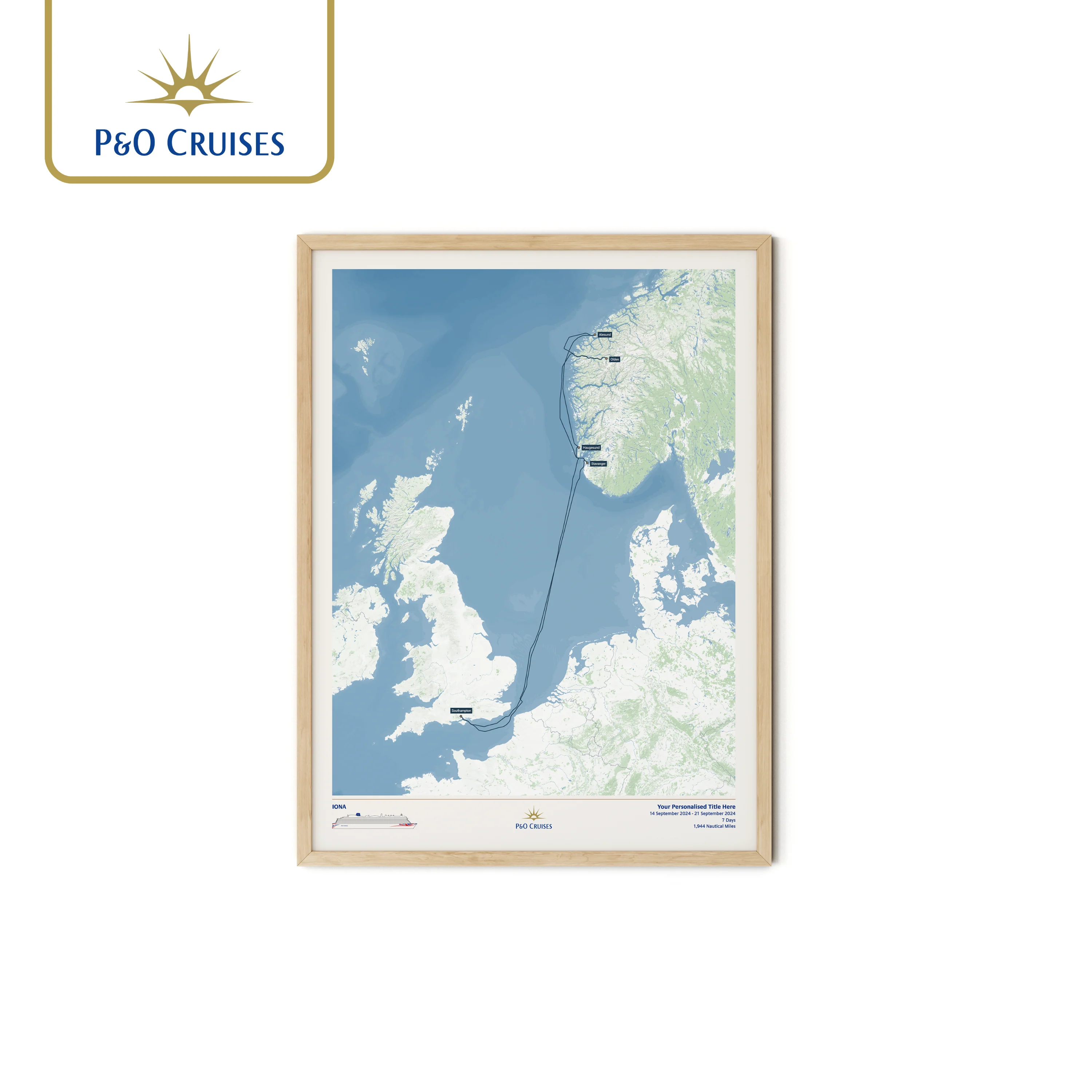 P&O Cruises Custom Cruise Map - Image 25