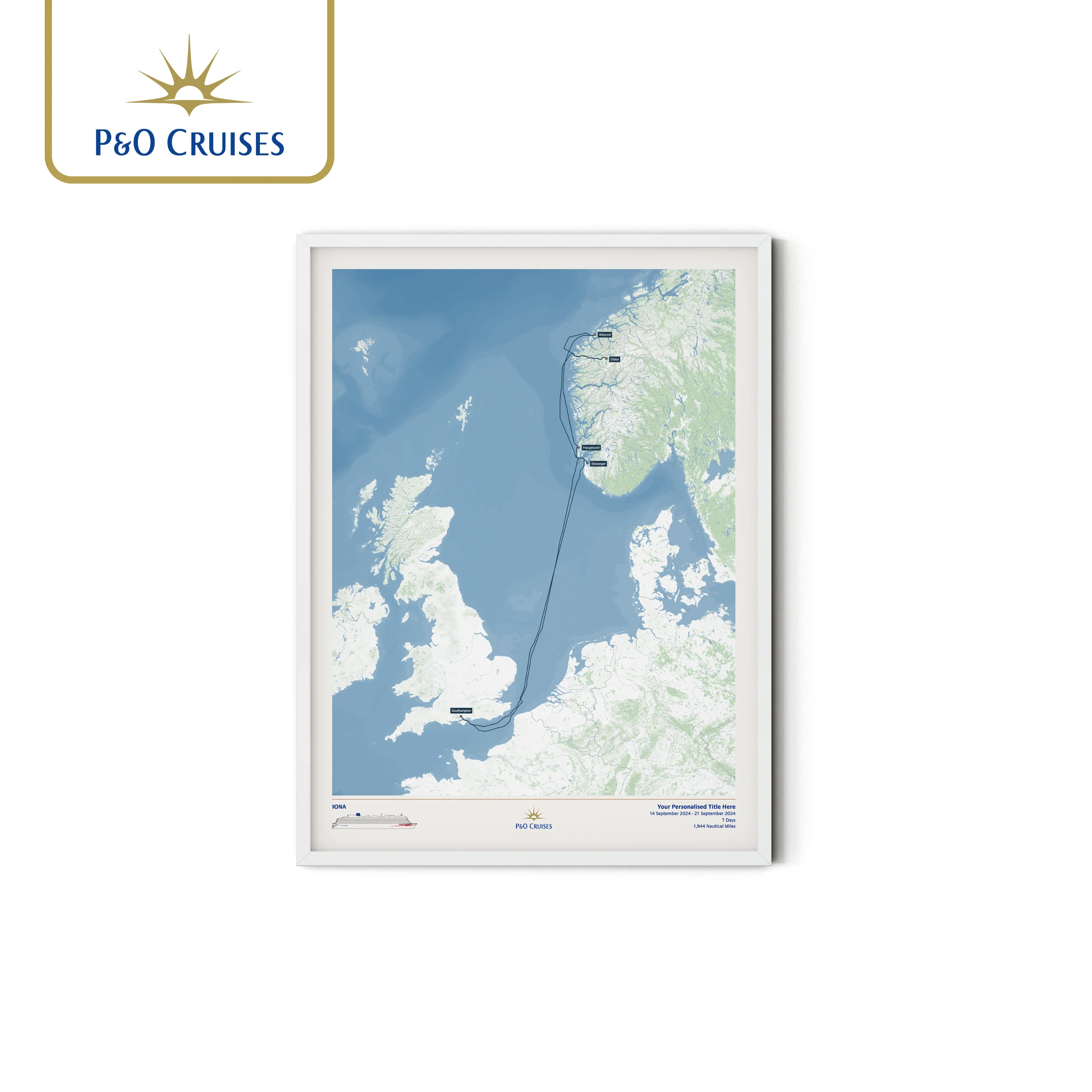 P&O Cruises Custom Cruise Map - Image 28