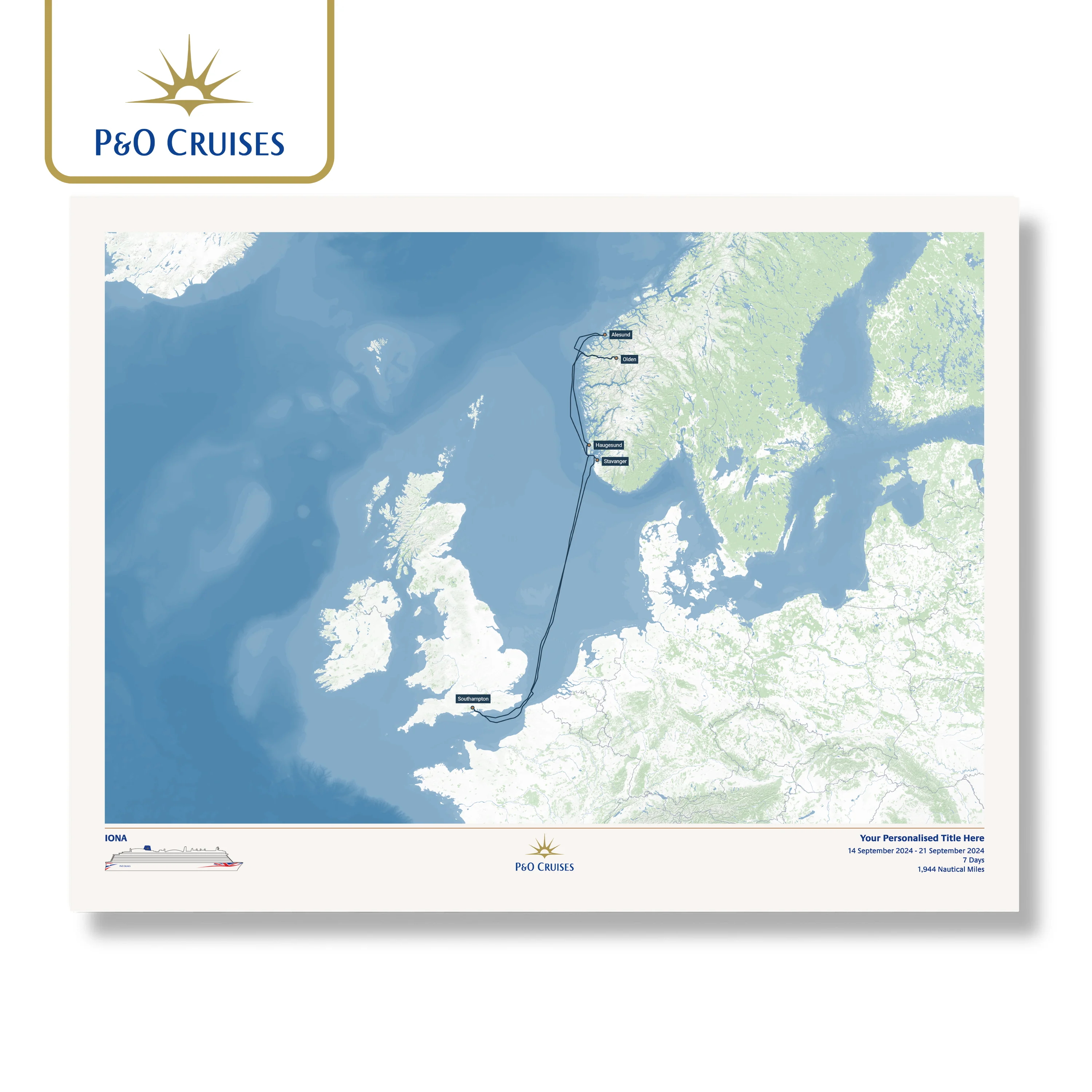 P&O Cruises Custom Cruise Map - Image 30