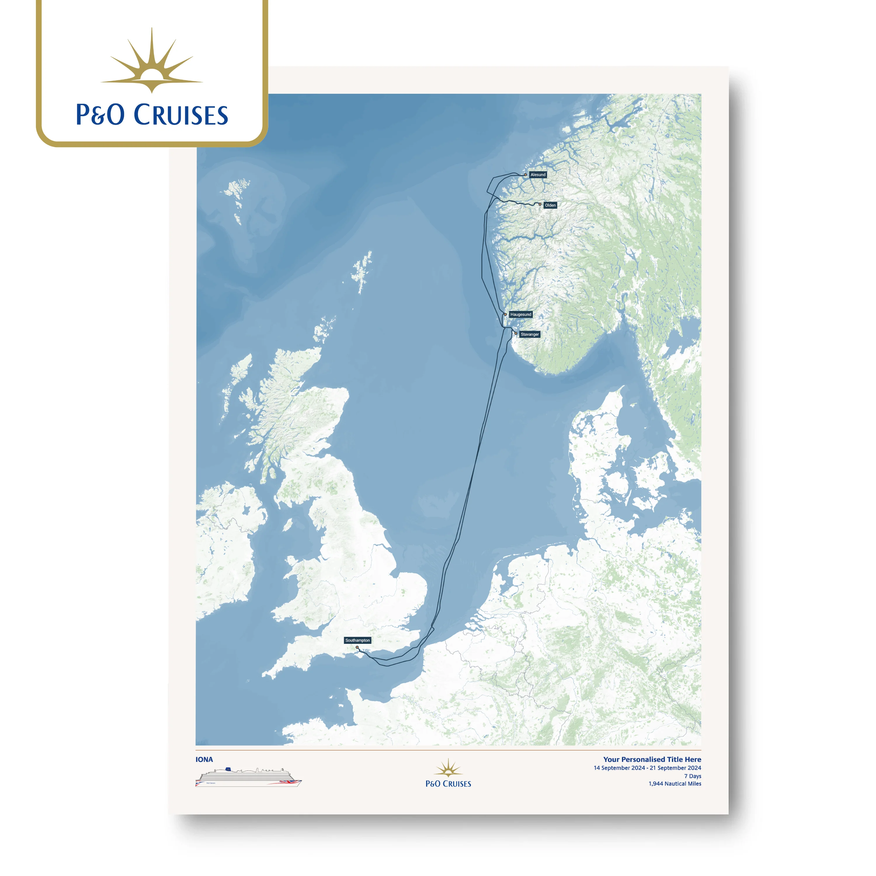 P&O Cruises Custom Cruise Map - Image 31