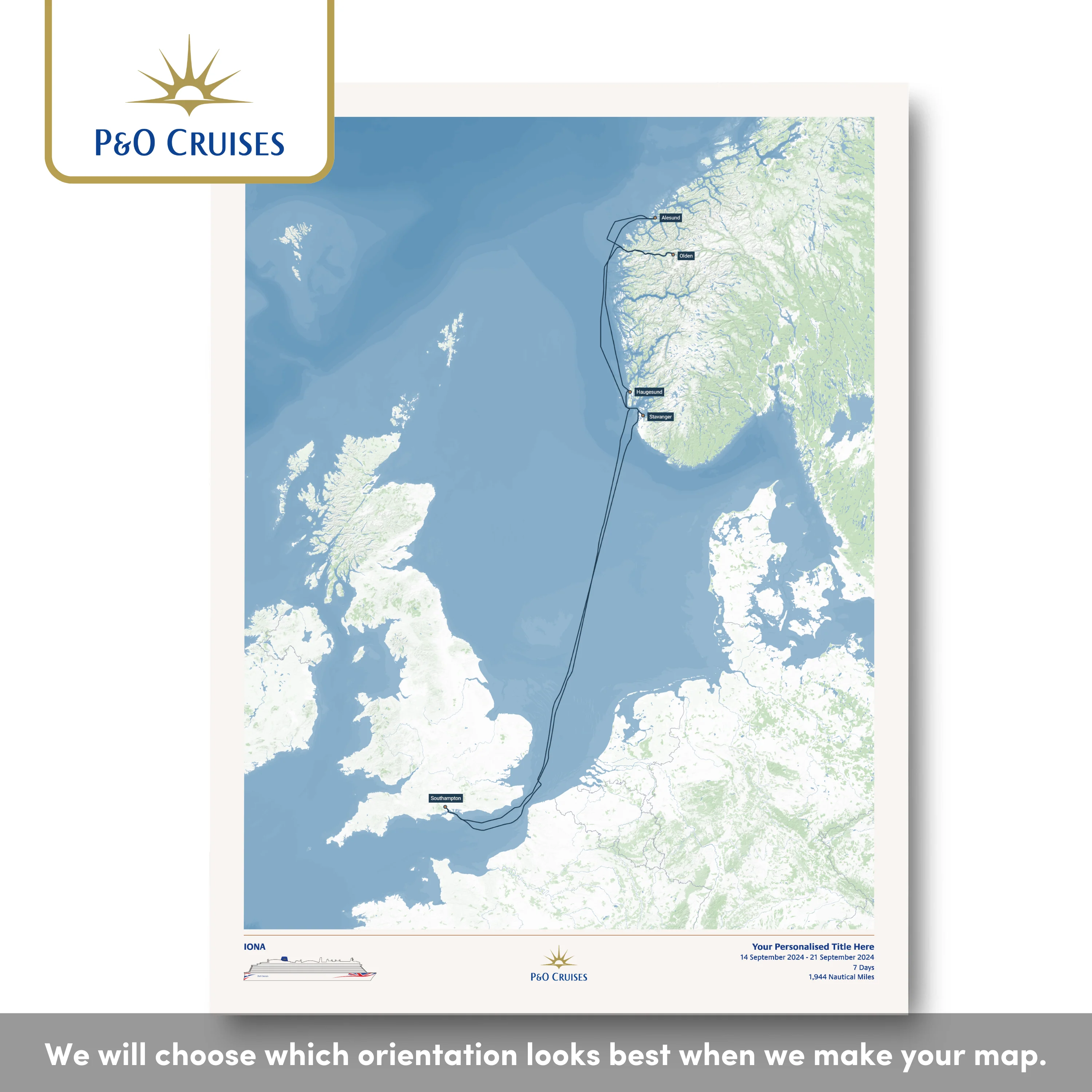 P&O Cruises Custom Cruise Map - Image 32