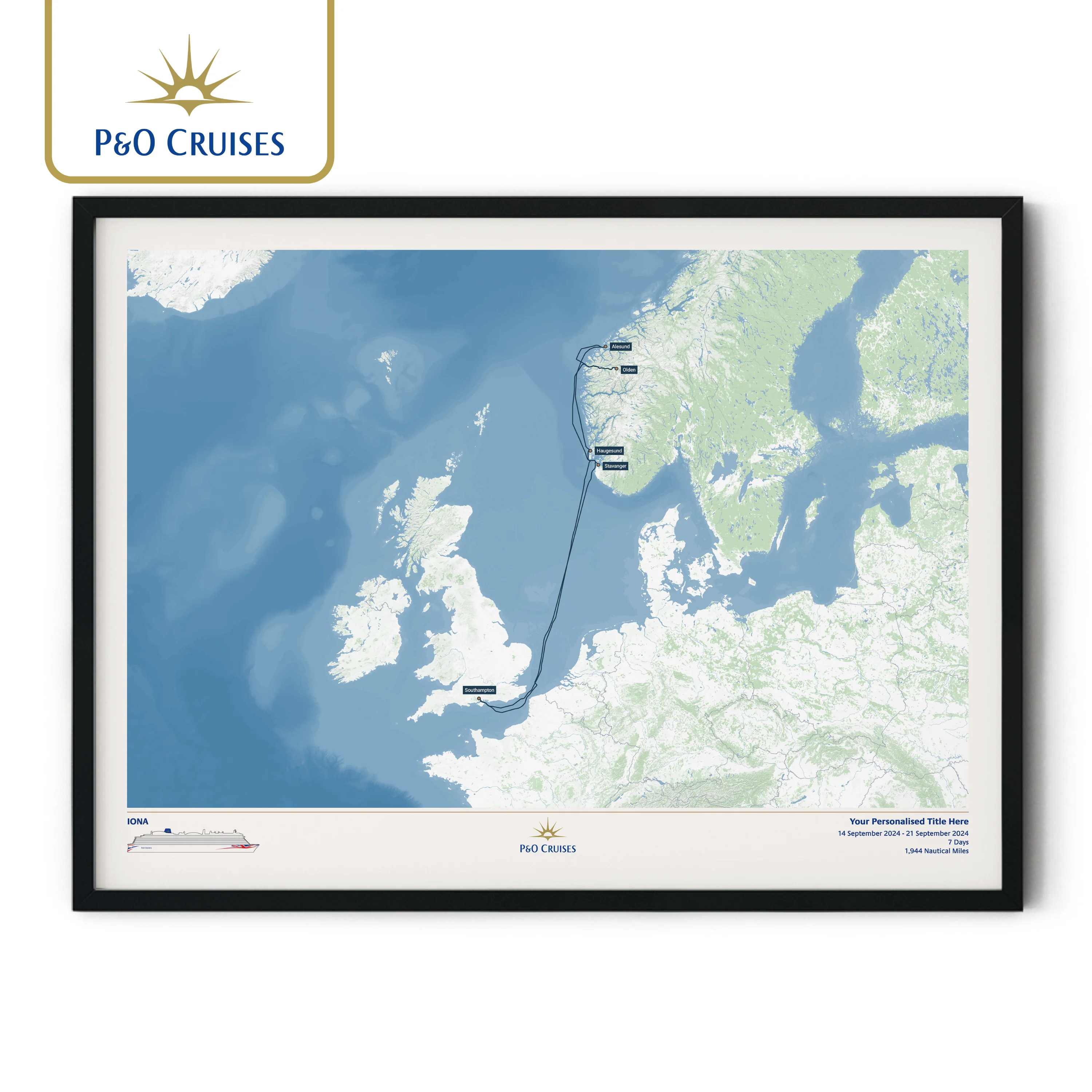 P&O Cruises Custom Cruise Map - Image 33