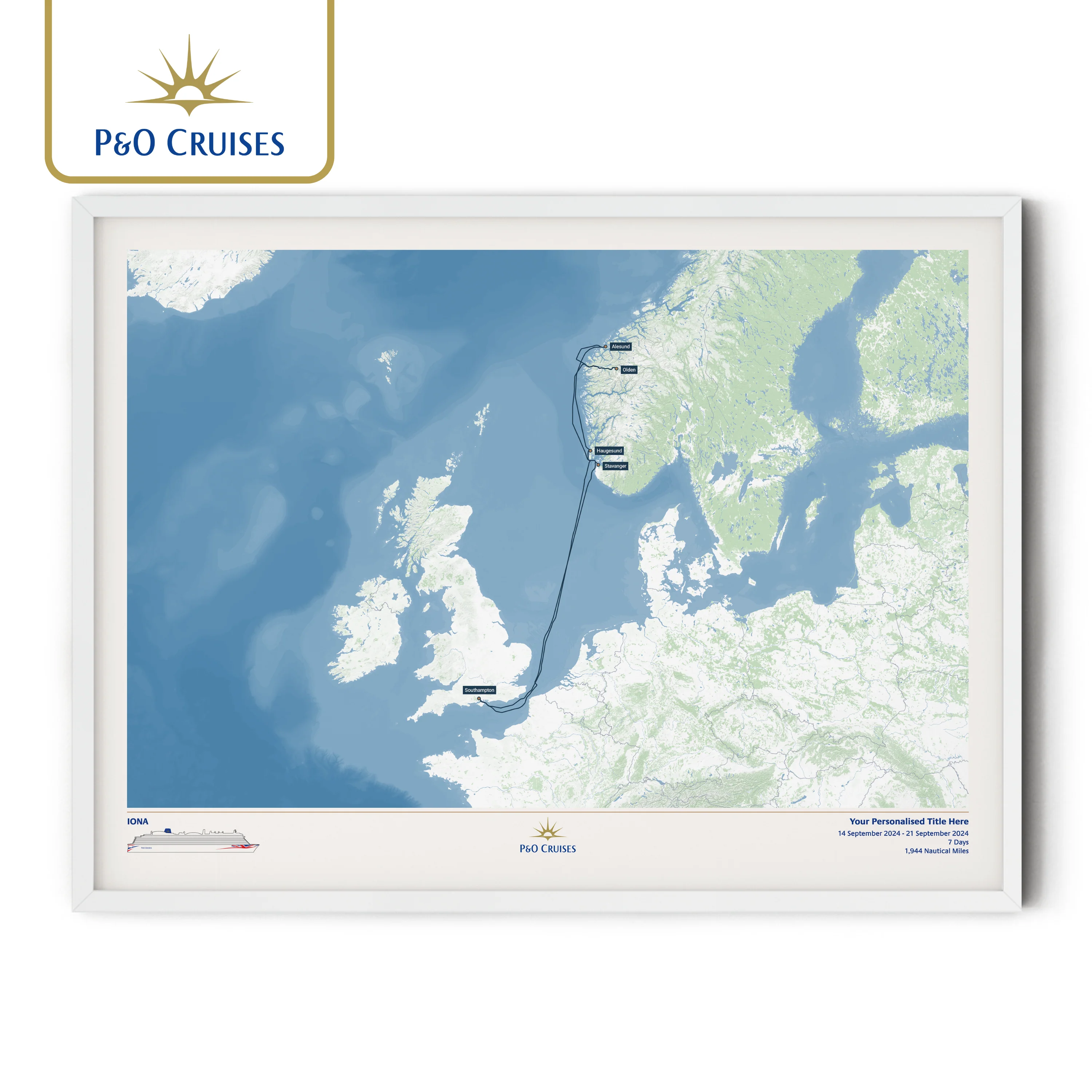 P&O Cruises Custom Cruise Map - Image 39