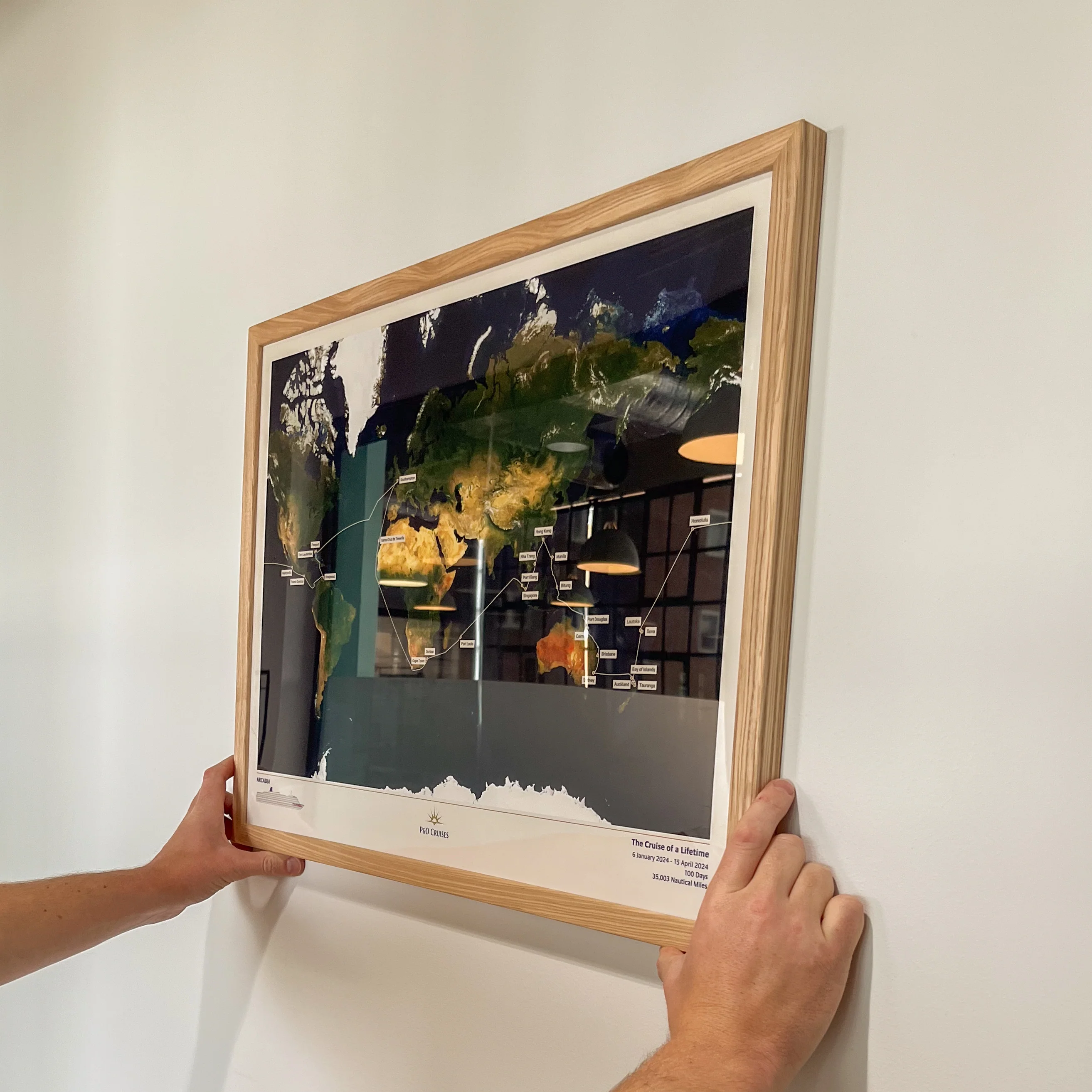 P&O Cruises Custom Cruise Map - Satellite - Image 4