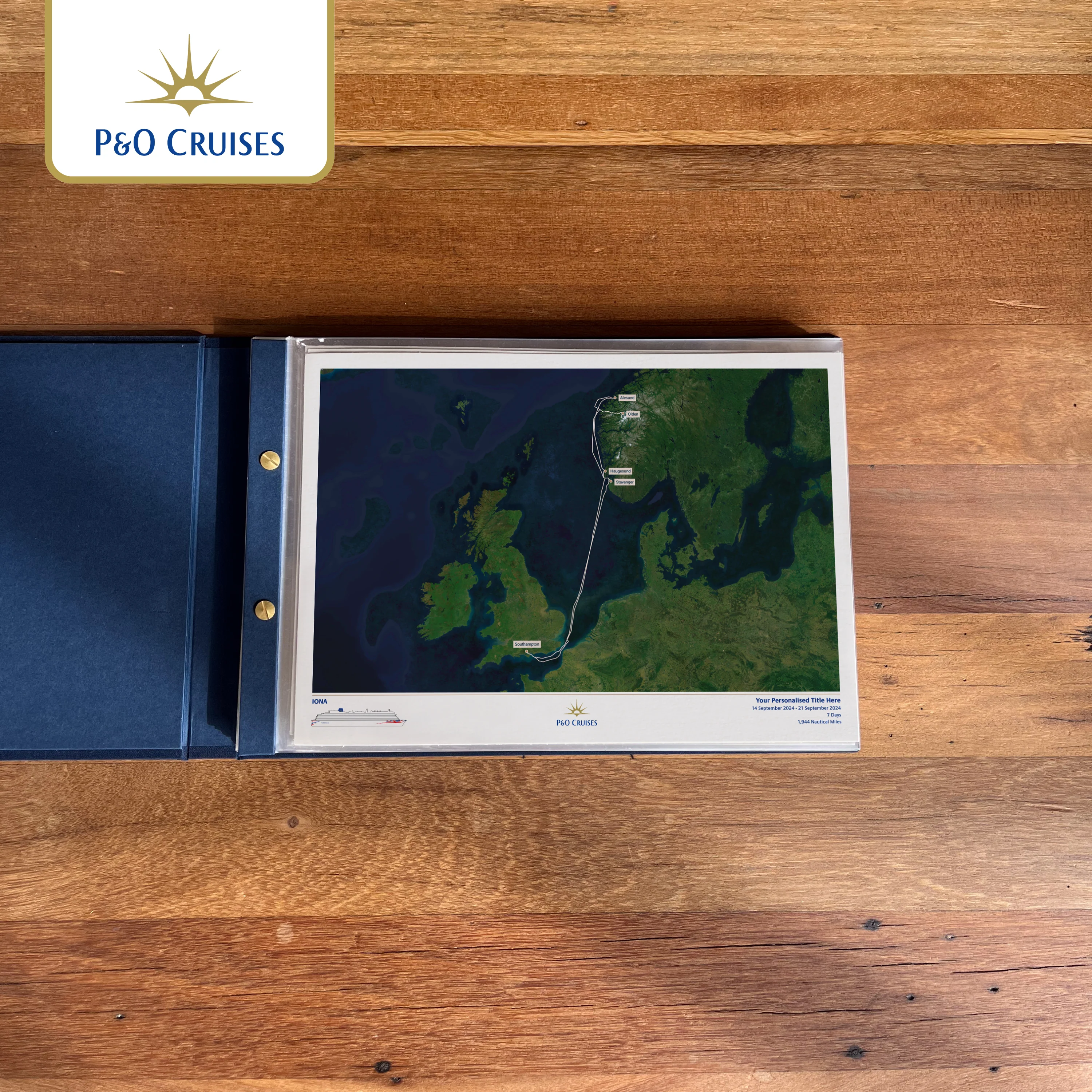 P&O Cruises Custom Cruise Map - Satellite - Image 41