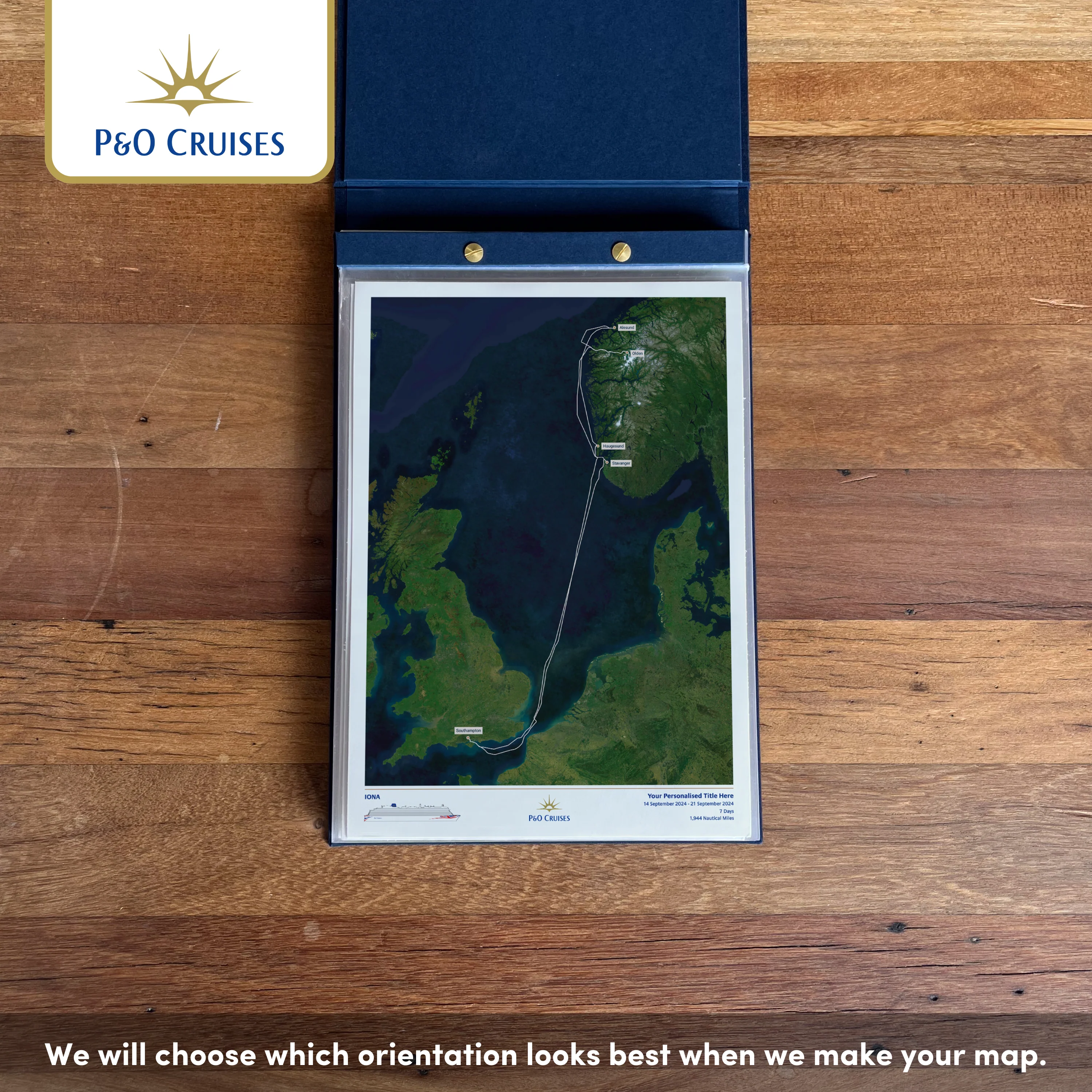 P&O Cruises Custom Cruise Map - Satellite - Image 43