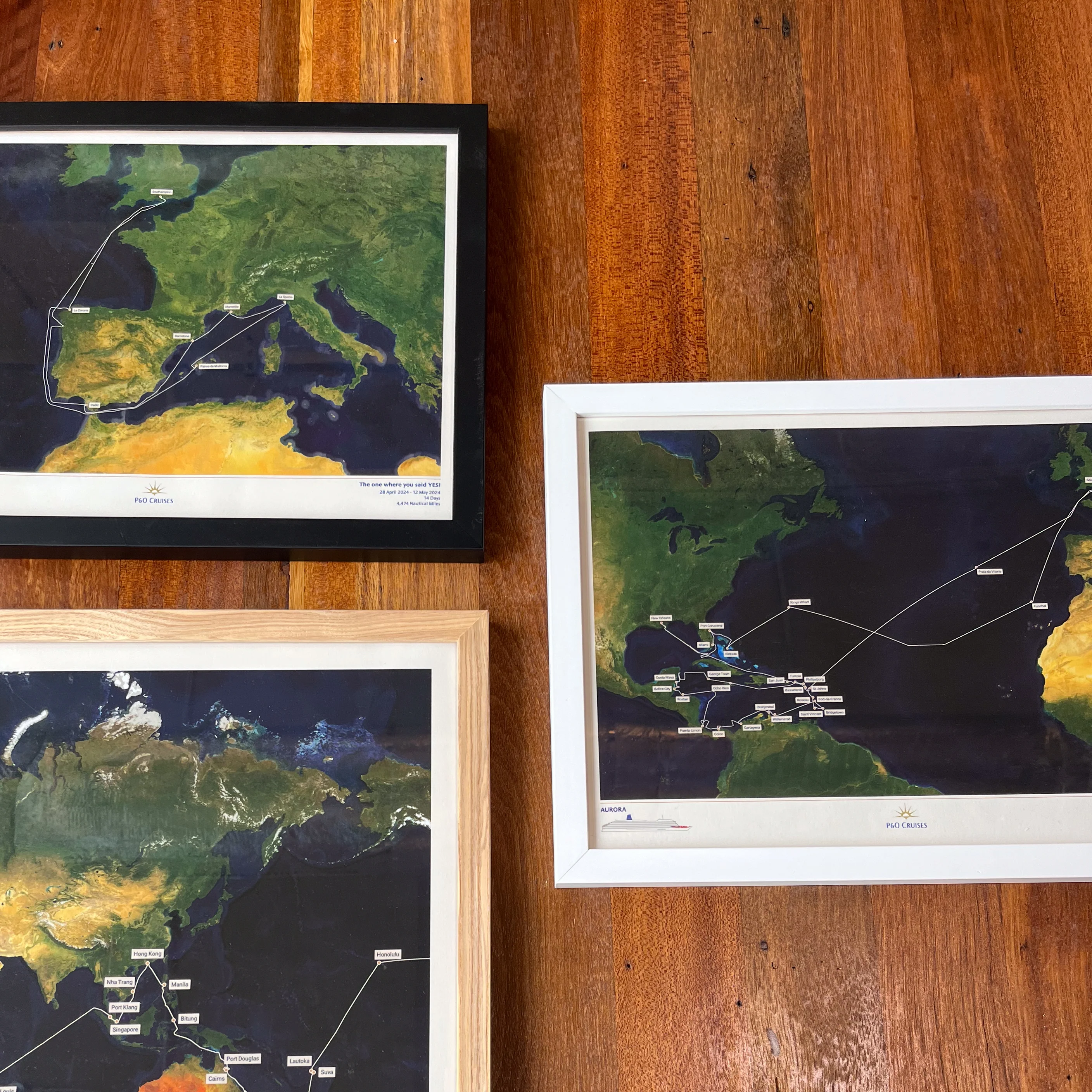 P&O Cruises Custom Cruise Map - Satellite - Image 7