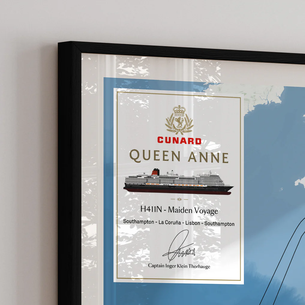 Limited Edition Queen Anne Maiden Voyage Map - Image 3
