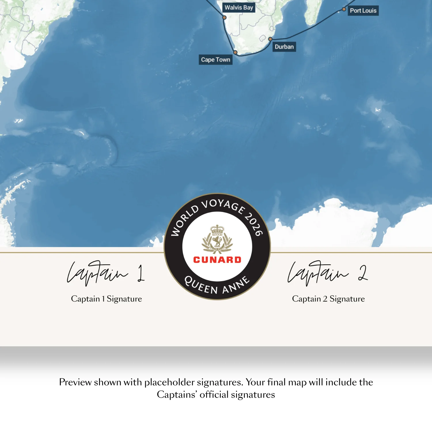 Special Edition Map of Queen Anne's World Voyage 2026 - Image 5