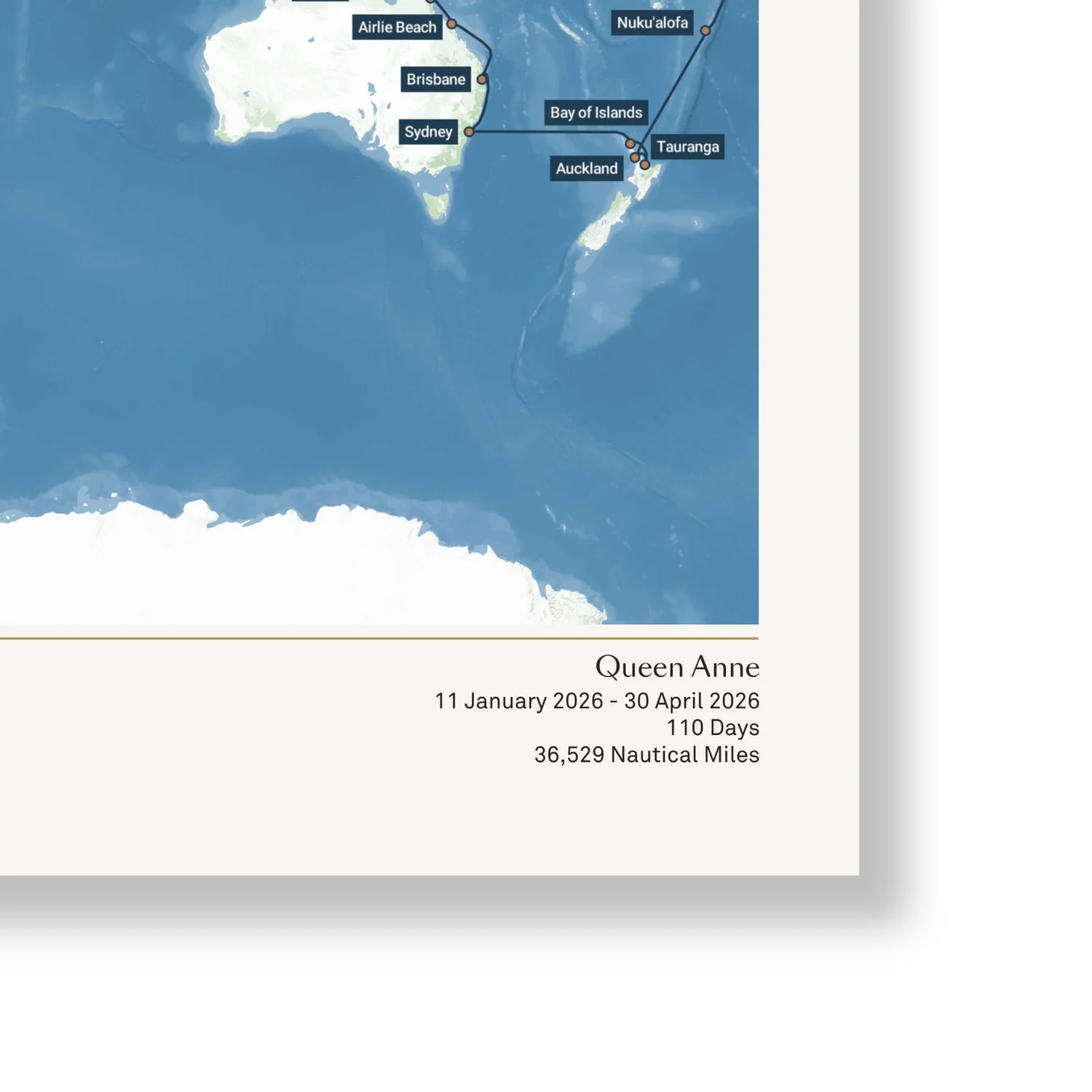 Special Edition Map of Queen Anne's World Voyage 2026 - Image 6