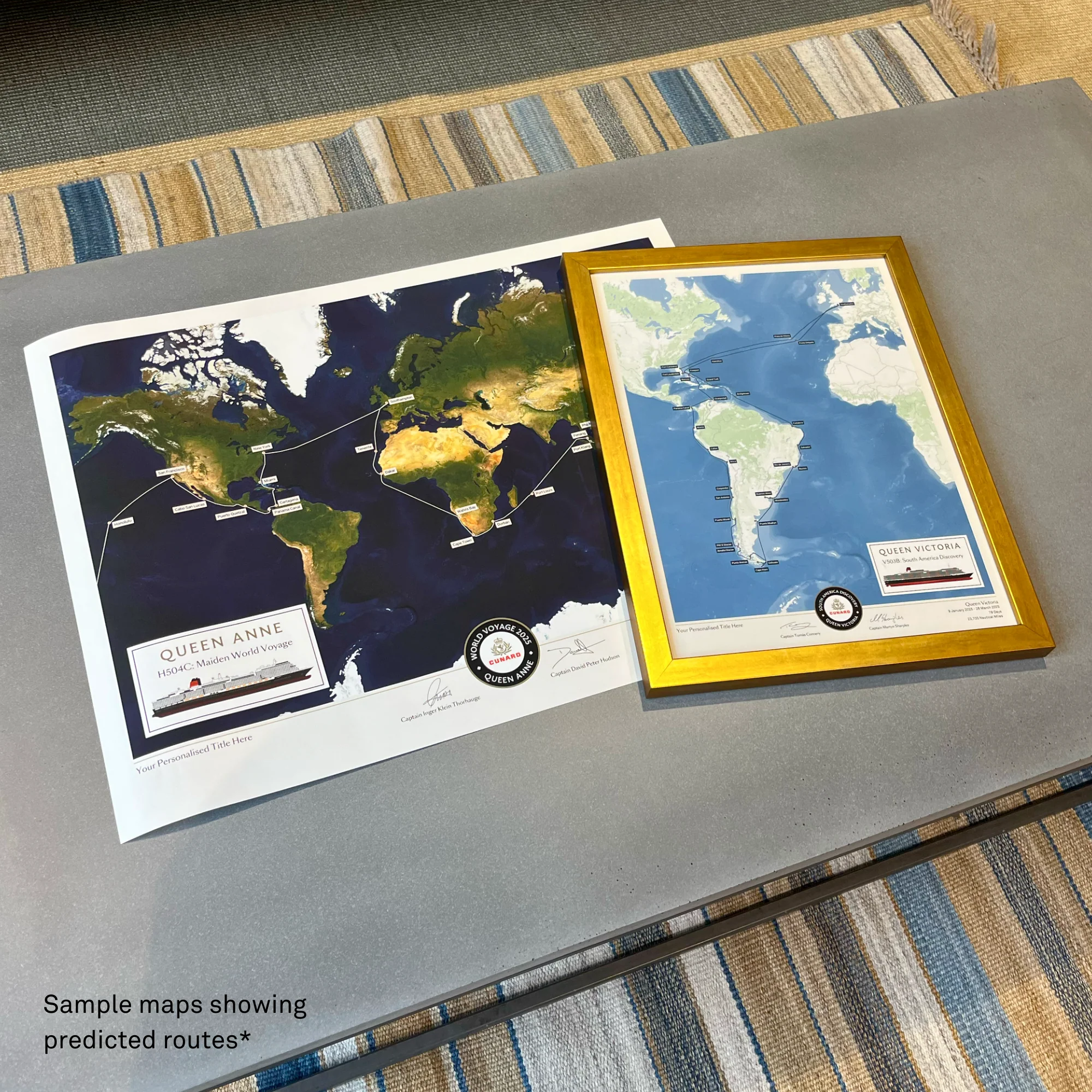 Special Edition Map of Queen Anne's maiden World Voyage - Image 8