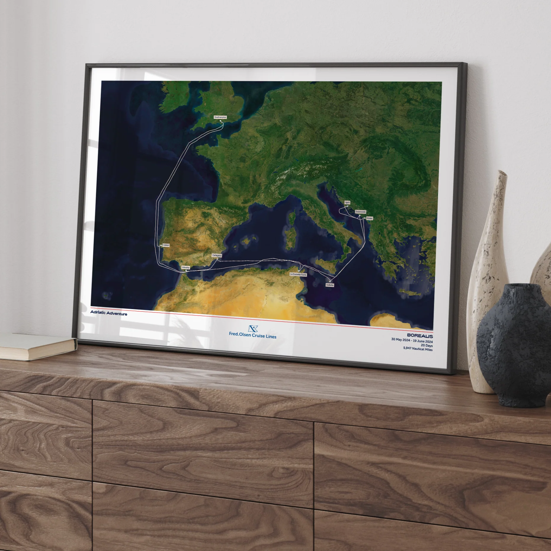 Fred. Olsen Custom Cruise Map - Satellite - Image 6